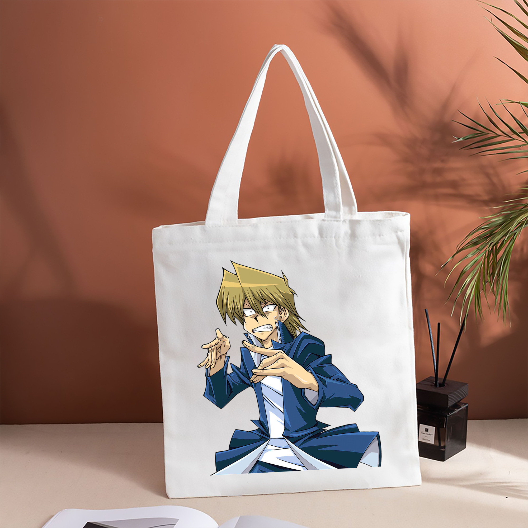 遊☆戯☆王 Yu-Gi-Oh! 縦型キャンバス生地手提げバッグ　トートバッグ
