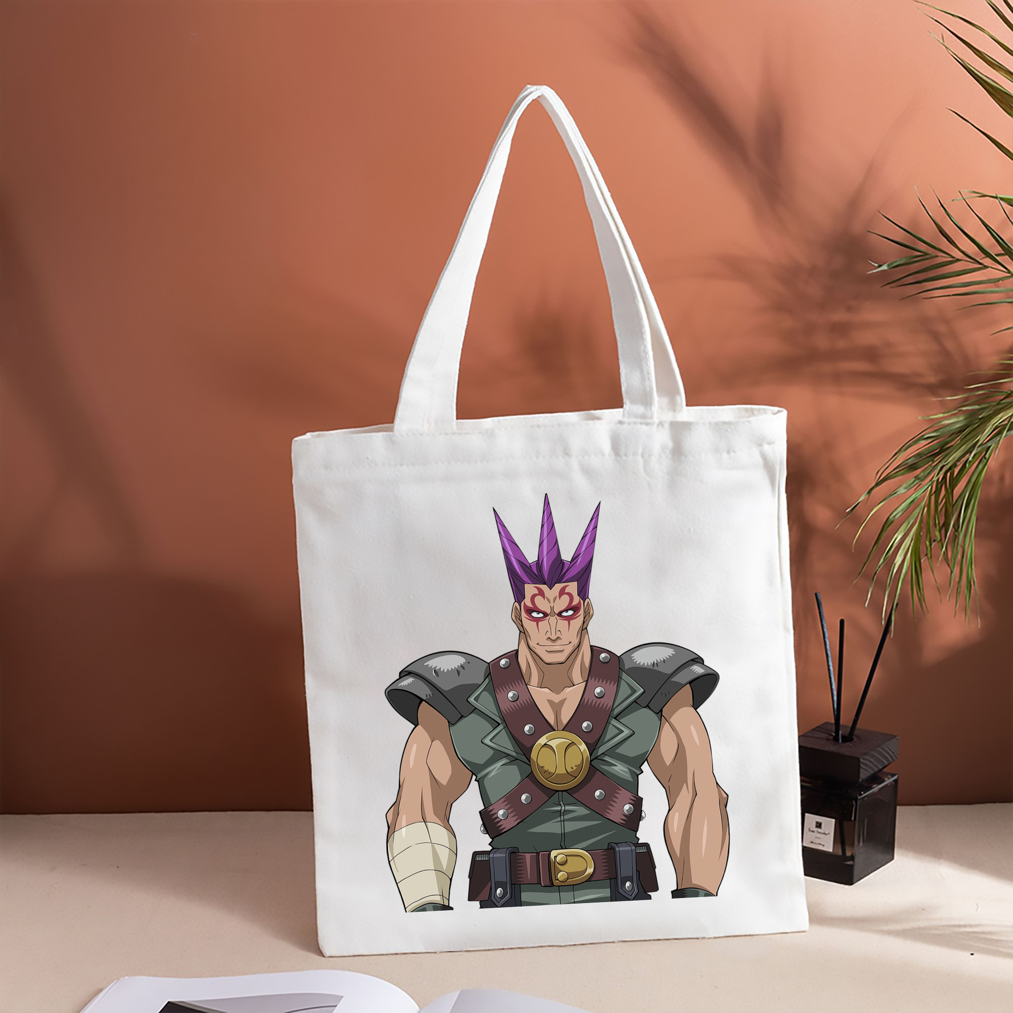 遊☆戯☆王 Yu-Gi-Oh! 縦型キャンバス生地手提げバッグ　トートバッグ