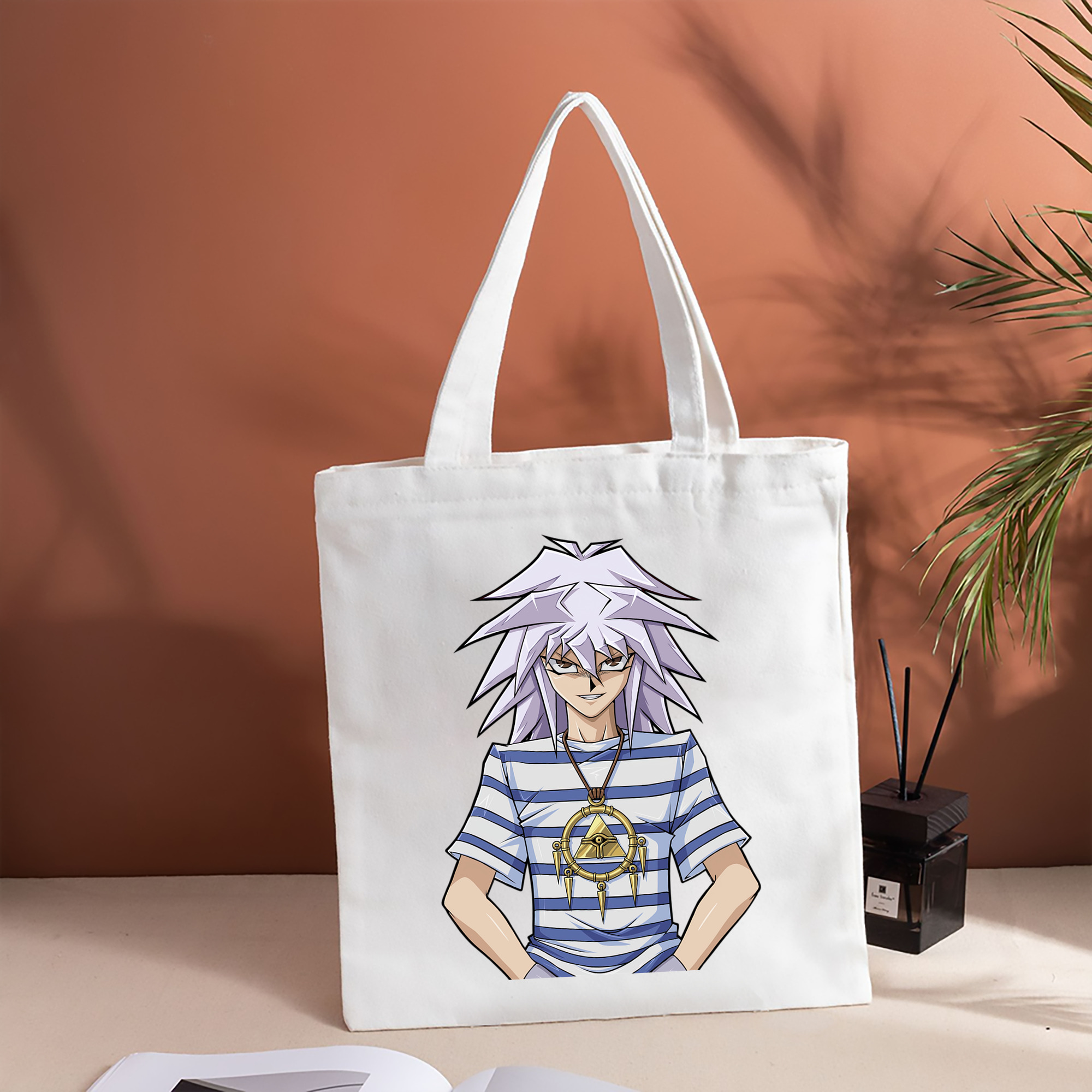 遊☆戯☆王 Yu-Gi-Oh! 縦型キャンバス生地手提げバッグ　トートバッグ