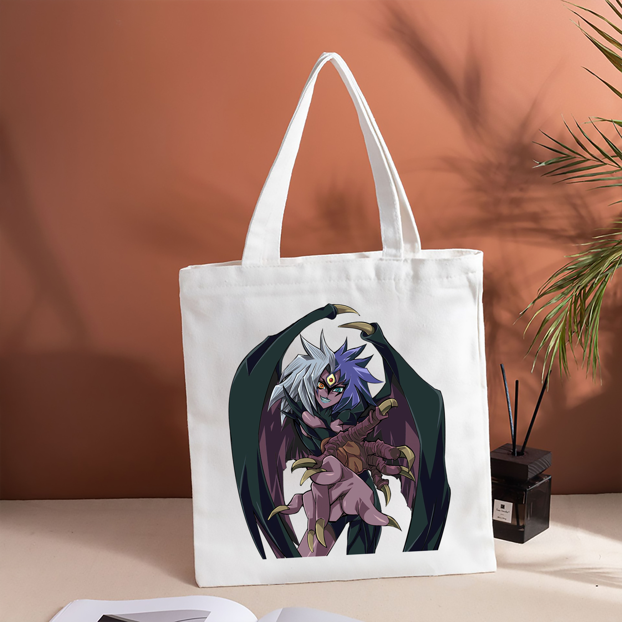 遊☆戯☆王 Yu-Gi-Oh! 縦型キャンバス生地手提げバッグ　トートバッグ