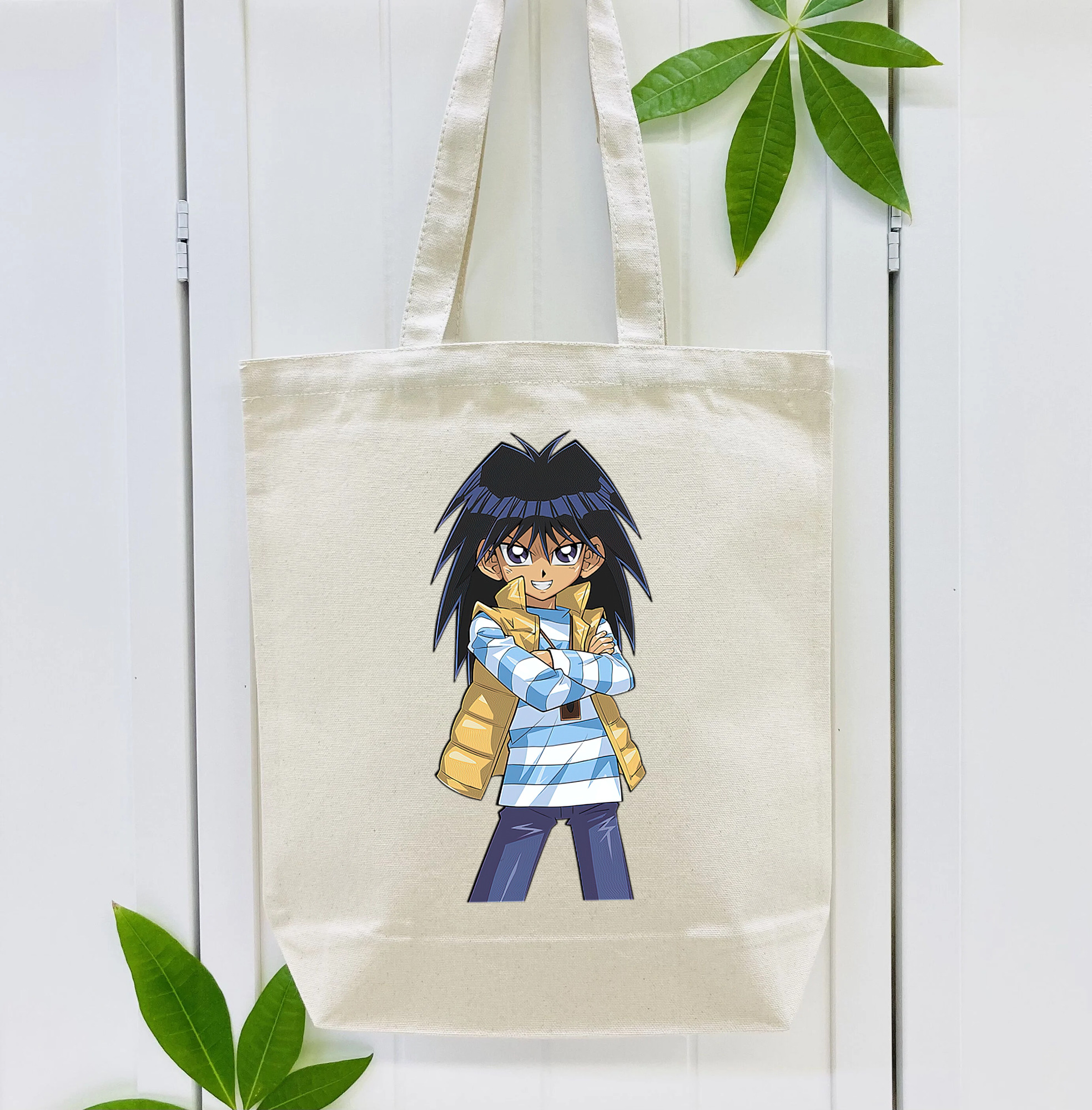 遊☆戯☆王 Yu-Gi-Oh! 縦型キャンバス生地手提げバッグ　トートバッグ