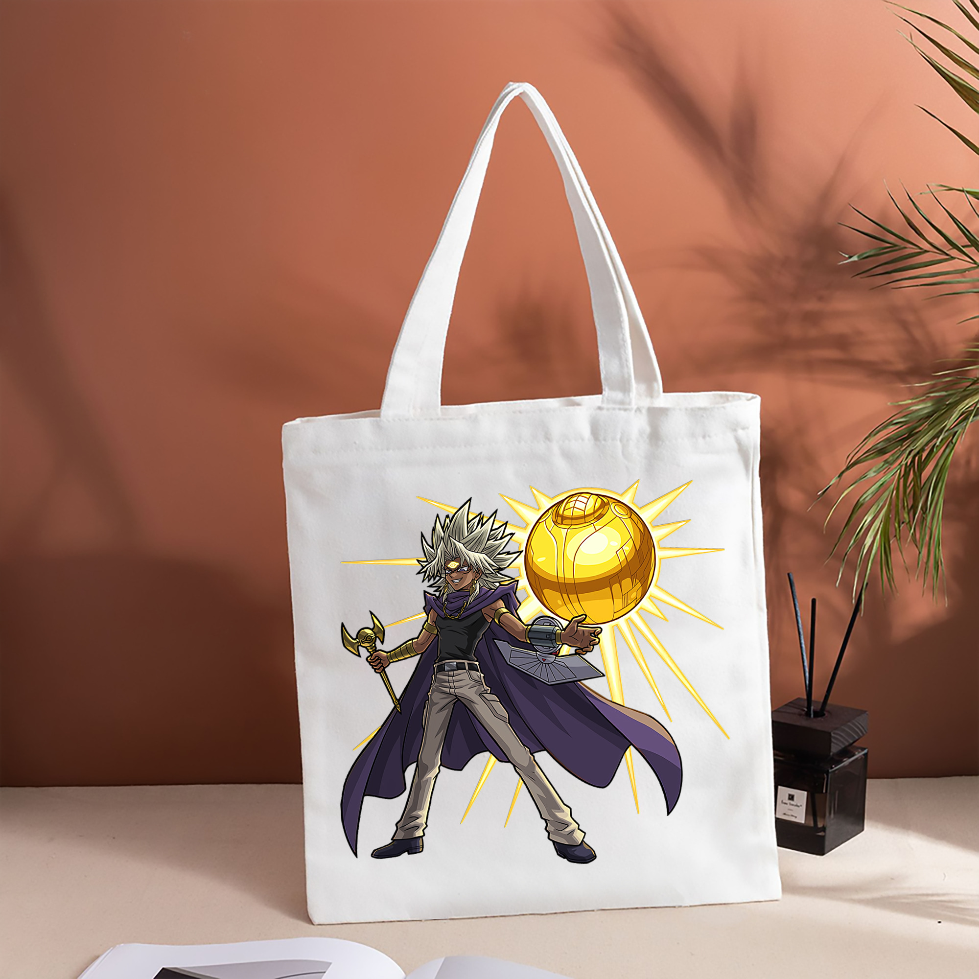 遊☆戯☆王 Yu-Gi-Oh! 縦型キャンバス生地手提げバッグ　トートバッグ
