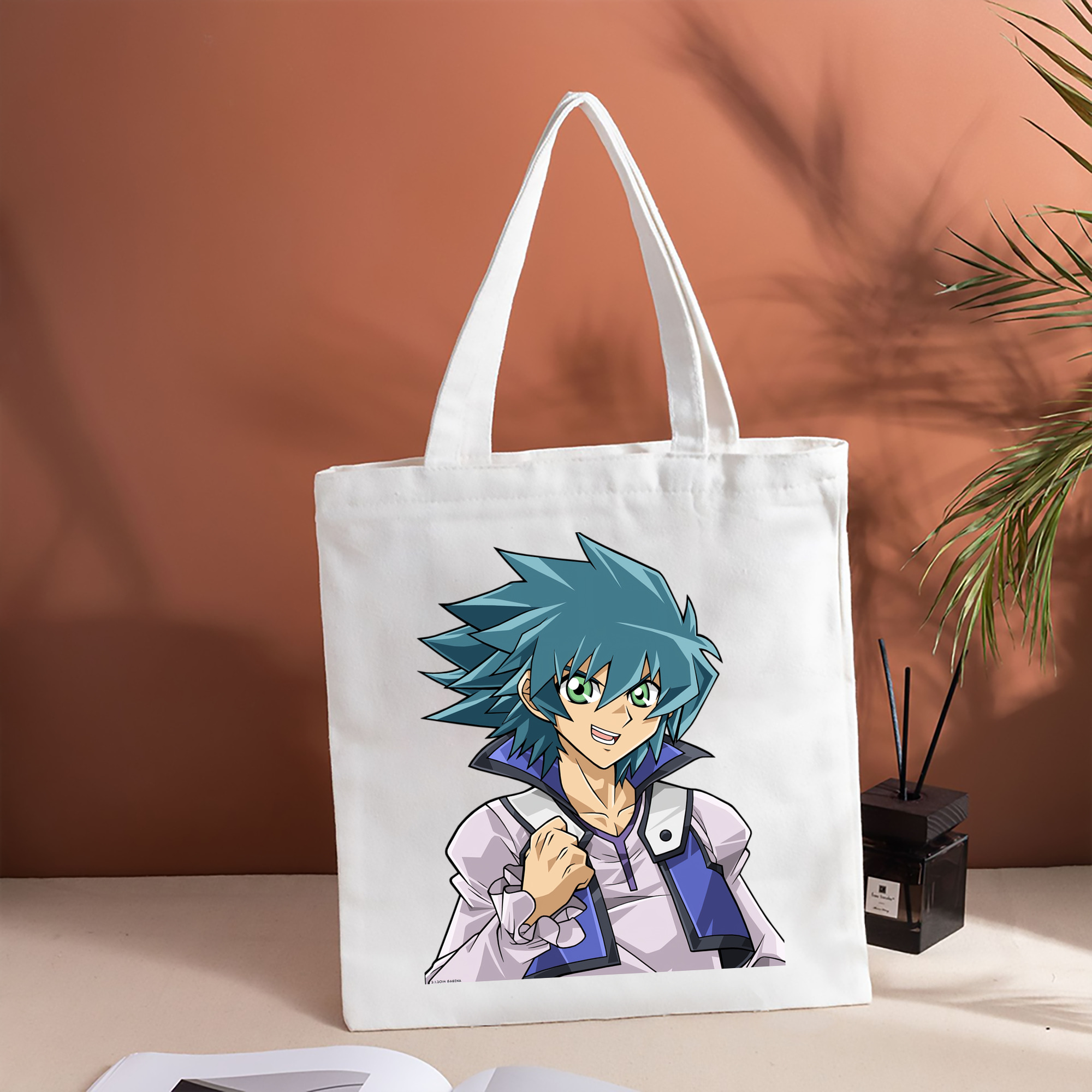 遊☆戯☆王 Yu-Gi-Oh! 縦型キャンバス生地手提げバッグ　トートバッグ