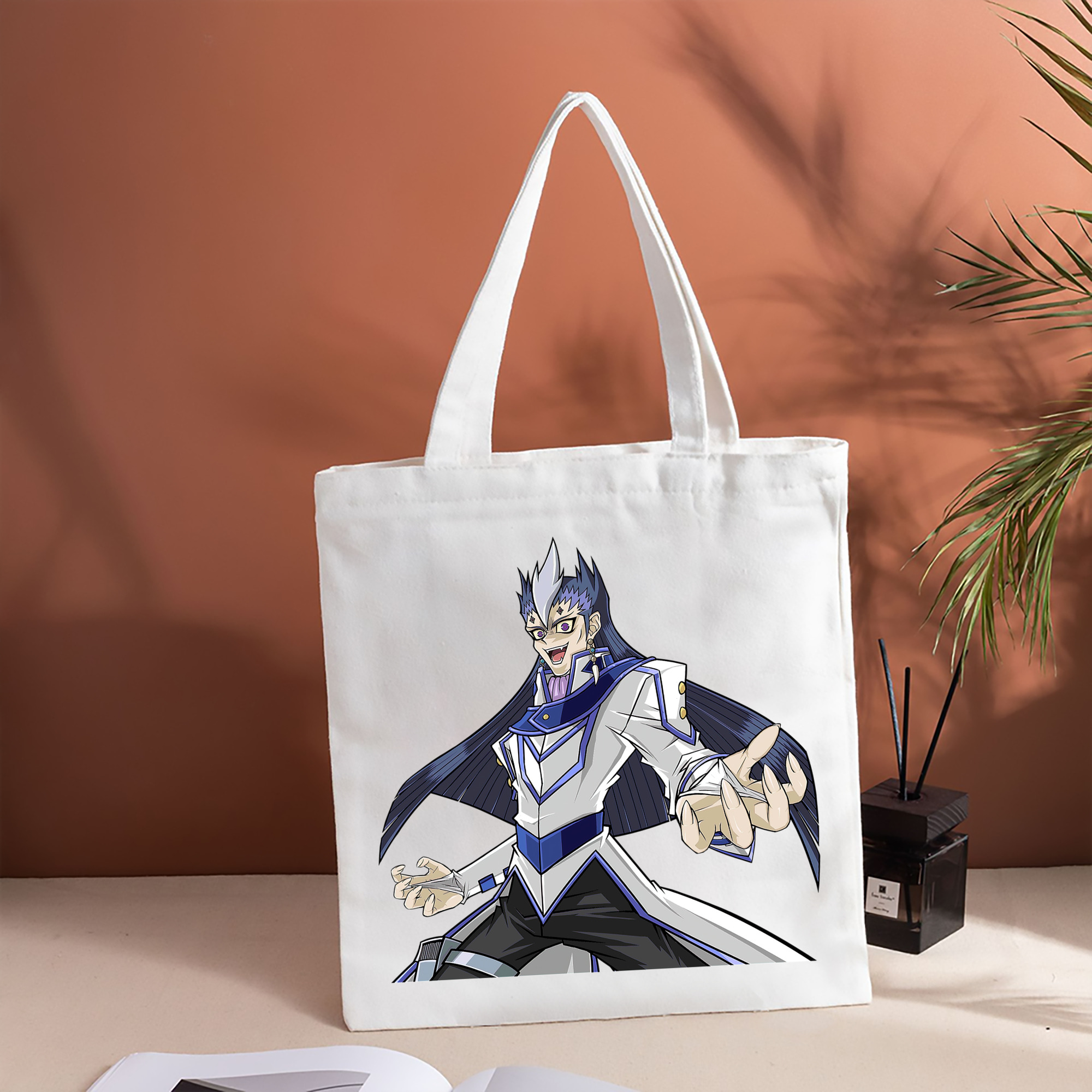 遊☆戯☆王 Yu-Gi-Oh! 縦型キャンバス生地手提げバッグ　トートバッグ