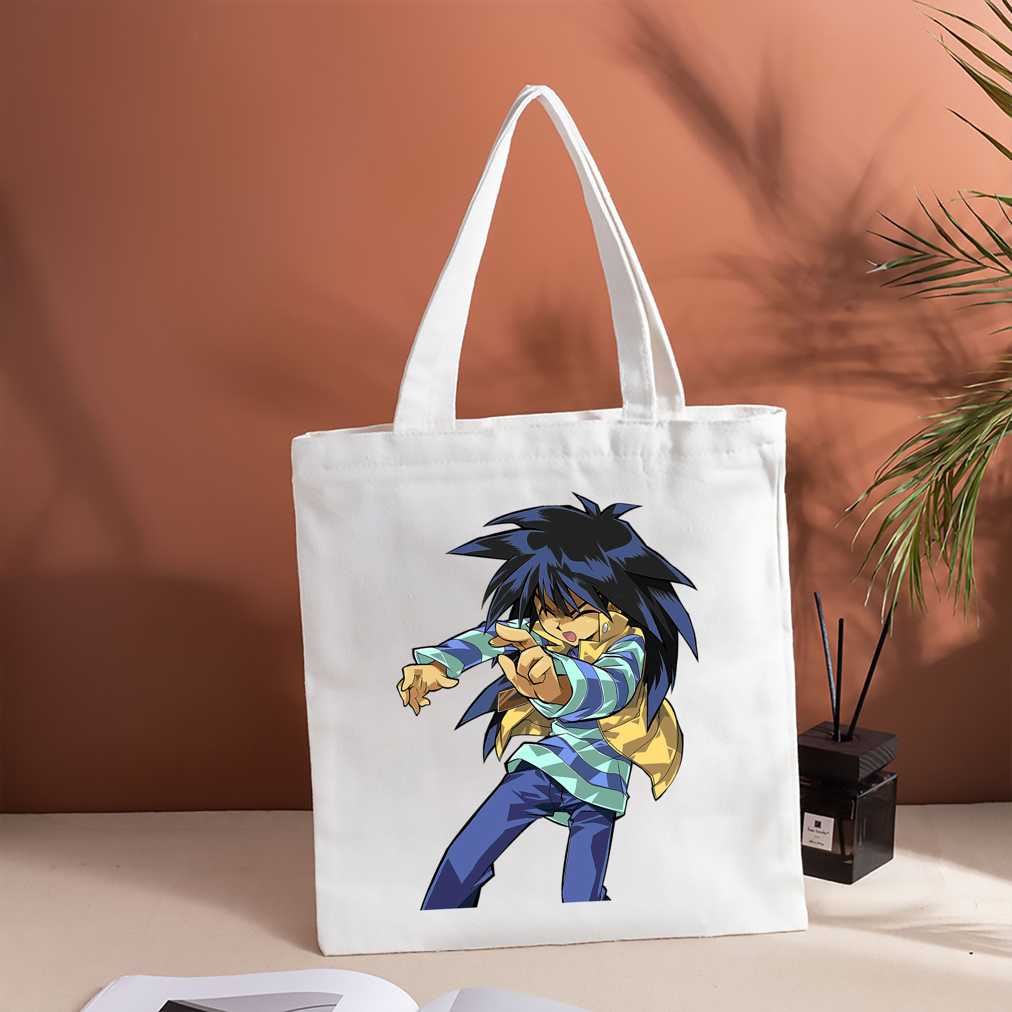遊☆戯☆王 Yu-Gi-Oh! 縦型キャンバス生地手提げバッグ　トートバッグ
