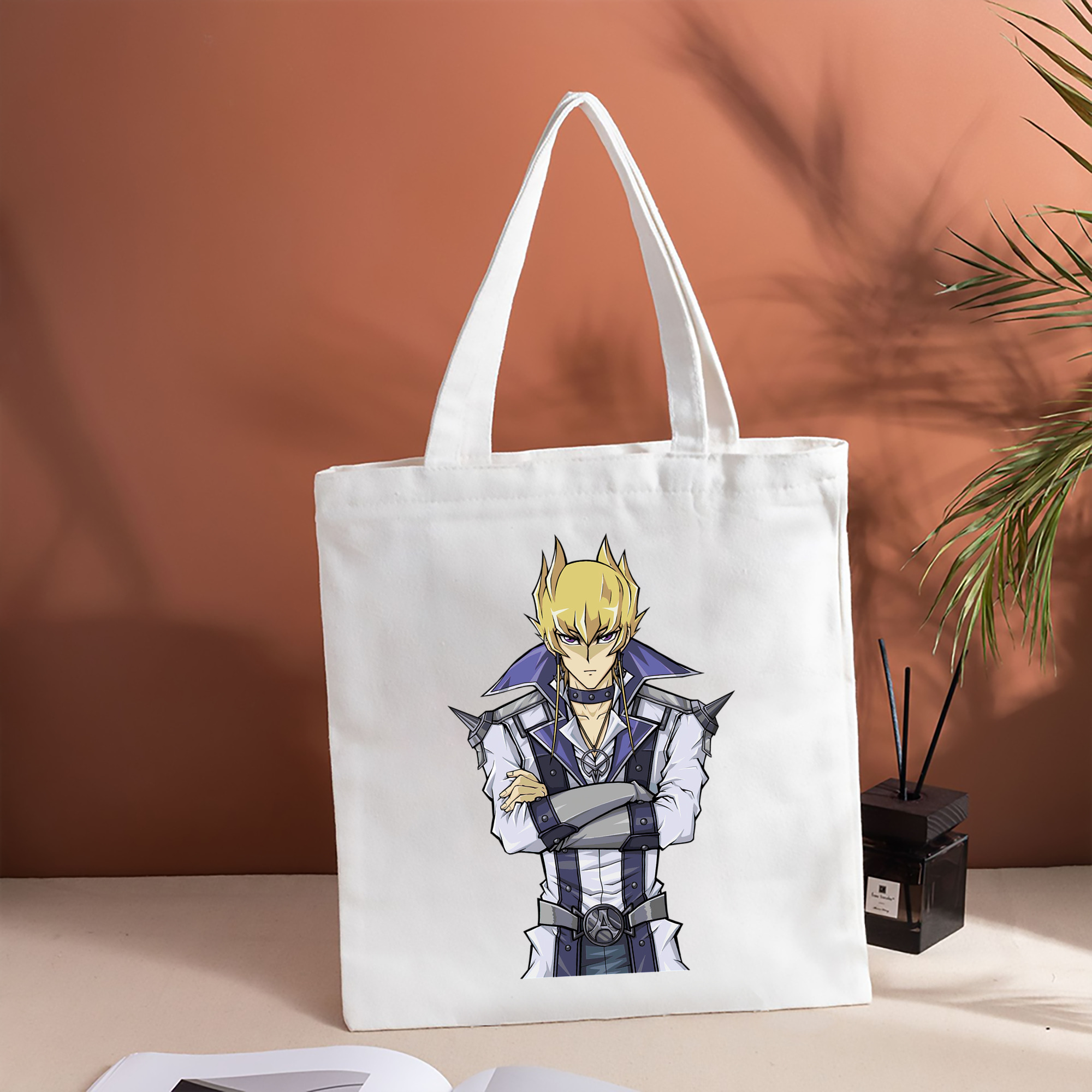 遊☆戯☆王 Yu-Gi-Oh! 縦型キャンバス生地手提げバッグ　トートバッグ