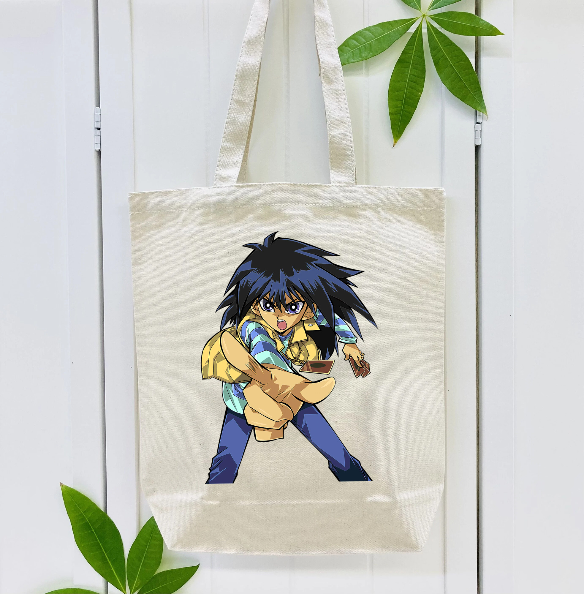 遊☆戯☆王 Yu-Gi-Oh! 縦型キャンバス生地手提げバッグ　トートバッグ