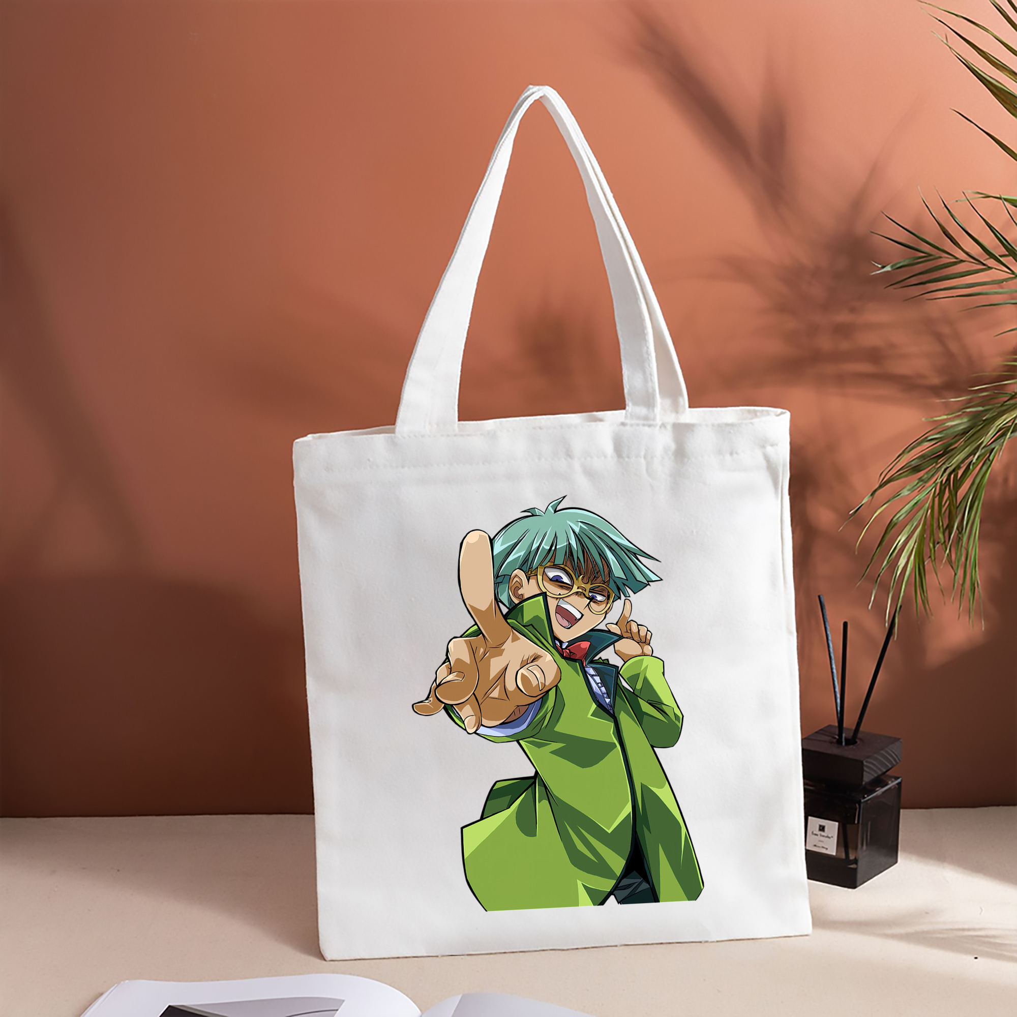遊☆戯☆王 Yu-Gi-Oh! 縦型キャンバス生地手提げバッグ　トートバッグ