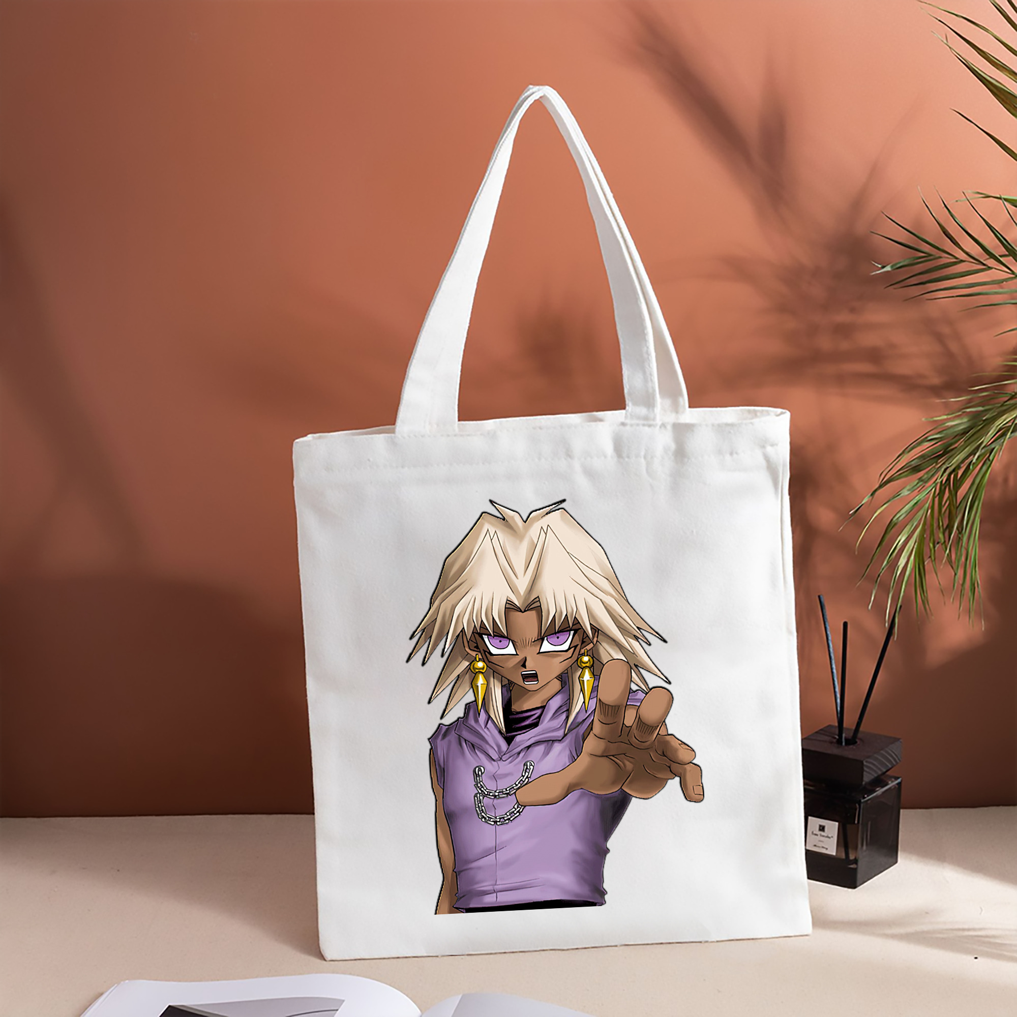遊☆戯☆王 Yu-Gi-Oh! 縦型キャンバス生地手提げバッグ　トートバッグ