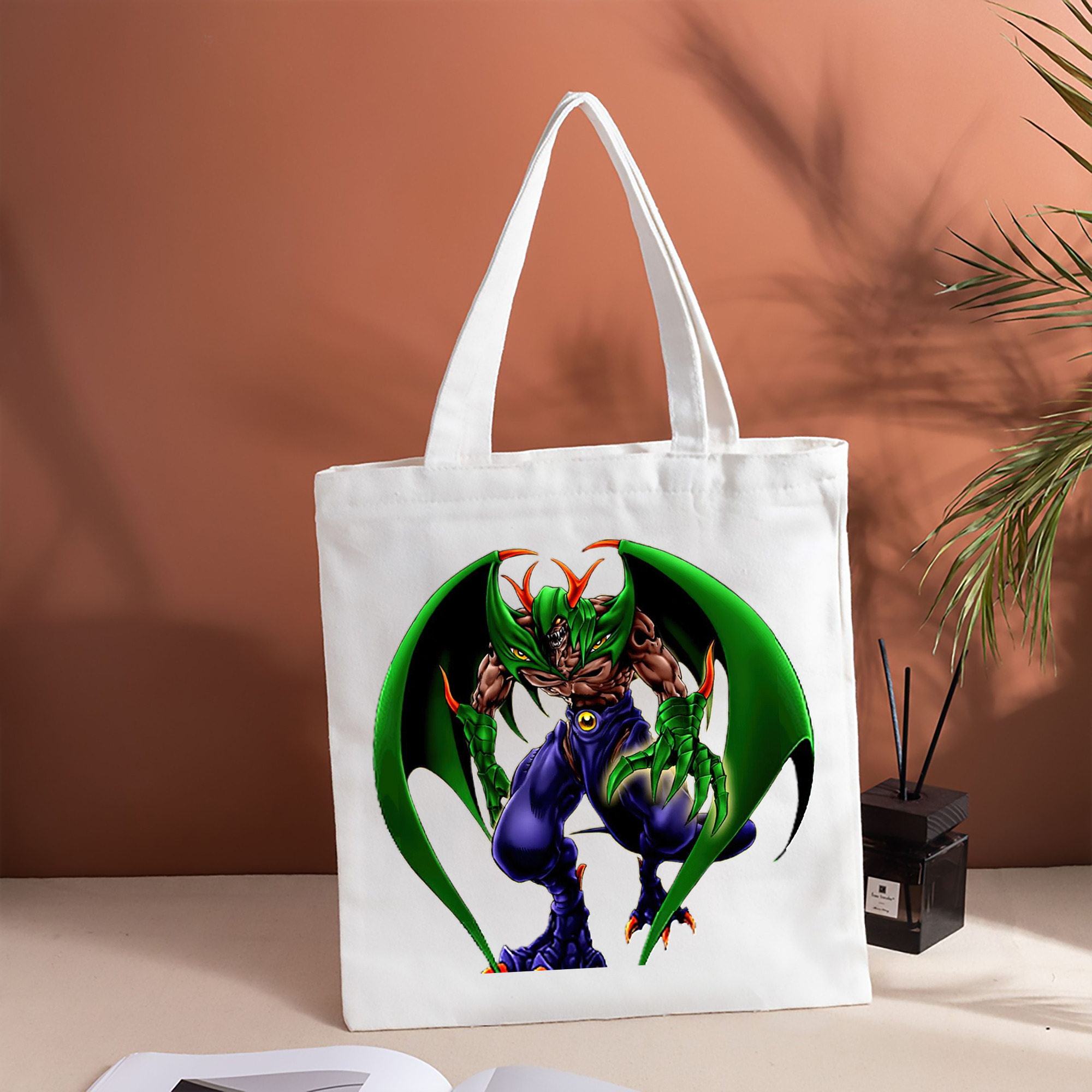 遊☆戯☆王 Yu-Gi-Oh! 縦型キャンバス生地手提げバッグ　トートバッグ