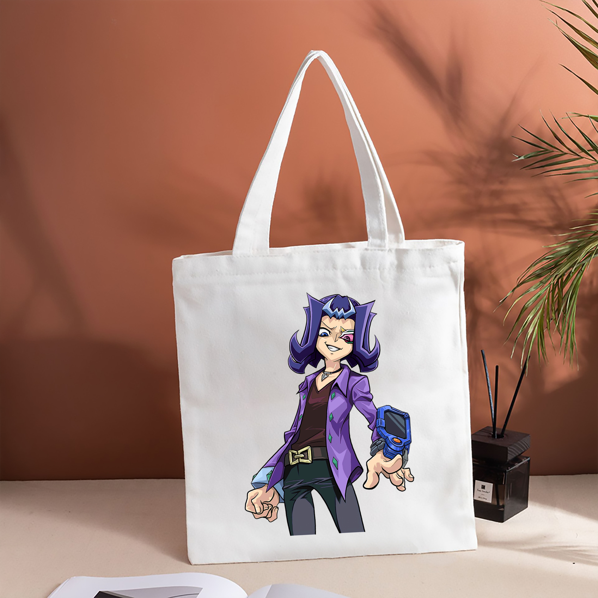 遊☆戯☆王 Yu-Gi-Oh! 縦型キャンバス生地手提げバッグ　トートバッグ