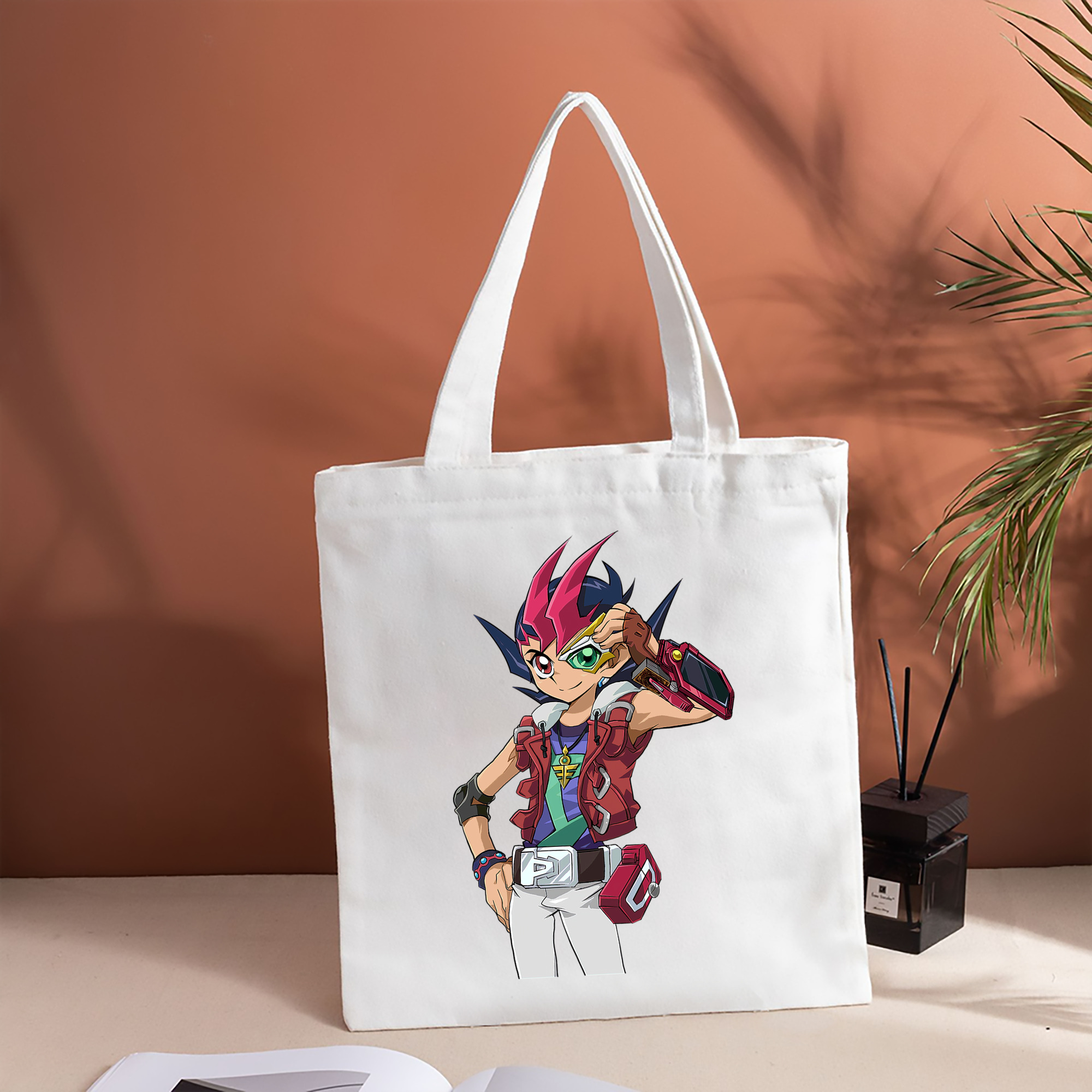 遊☆戯☆王 Yu-Gi-Oh! 縦型キャンバス生地手提げバッグ　トートバッグ