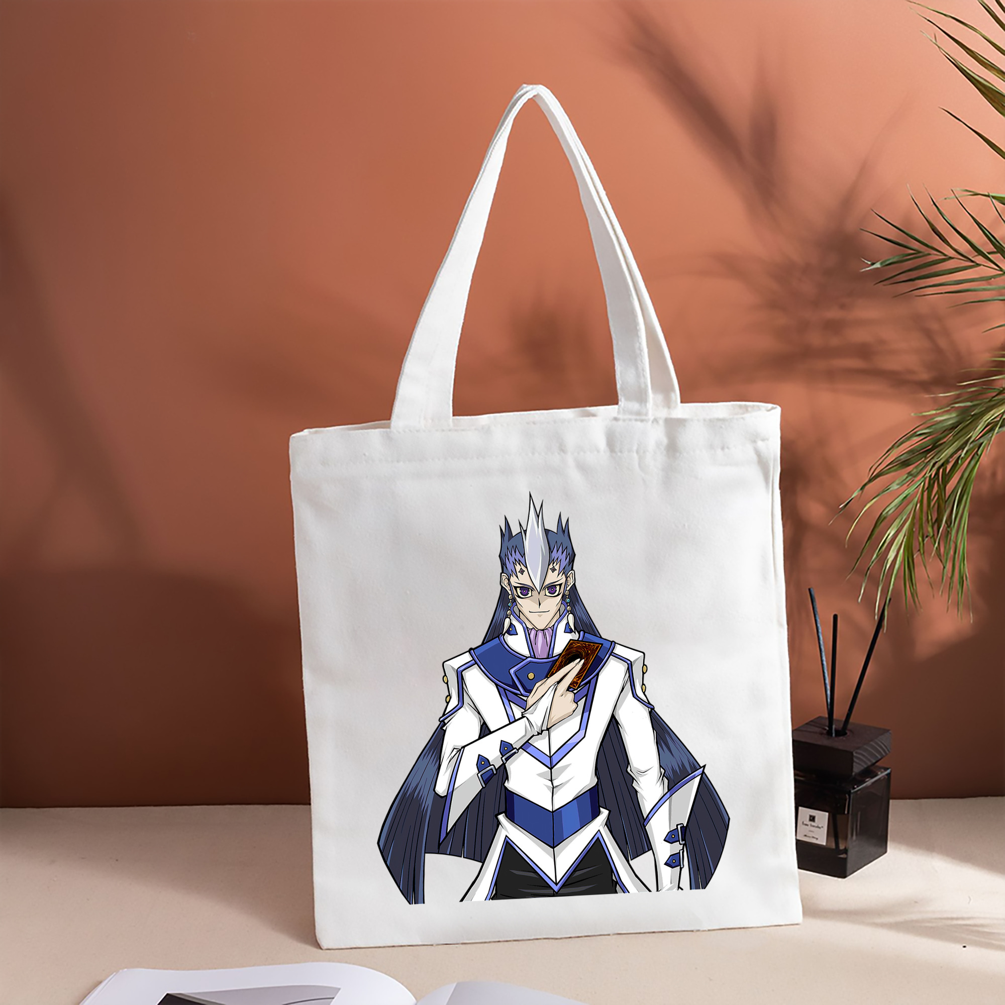 遊☆戯☆王 Yu-Gi-Oh! 縦型キャンバス生地手提げバッグ　トートバッグ