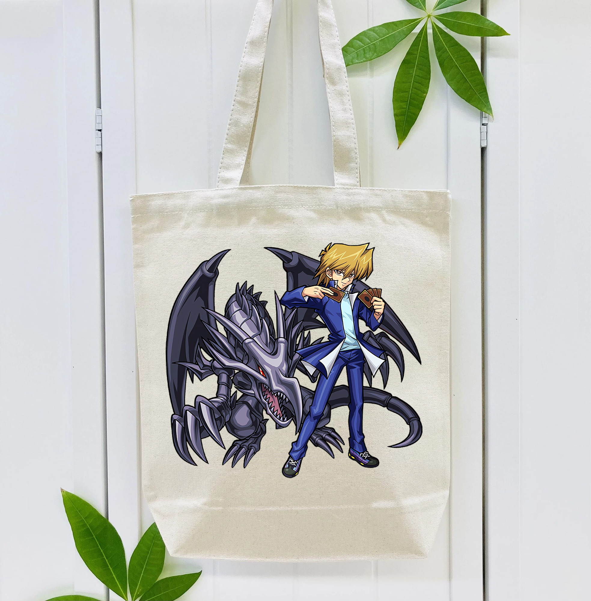 遊☆戯☆王 Yu-Gi-Oh! 縦型キャンバス生地手提げバッグ　トートバッグ