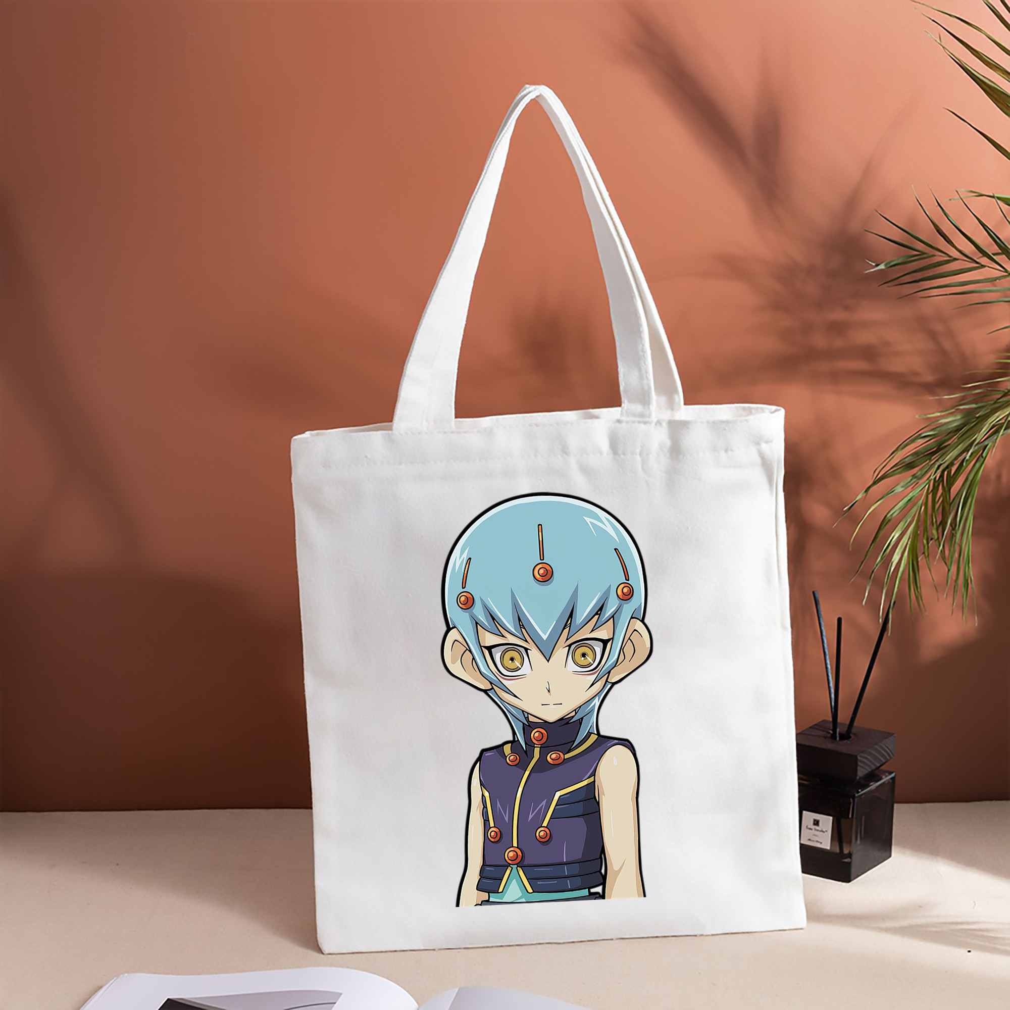 遊☆戯☆王 Yu-Gi-Oh! 縦型キャンバス生地手提げバッグ　トートバッグ