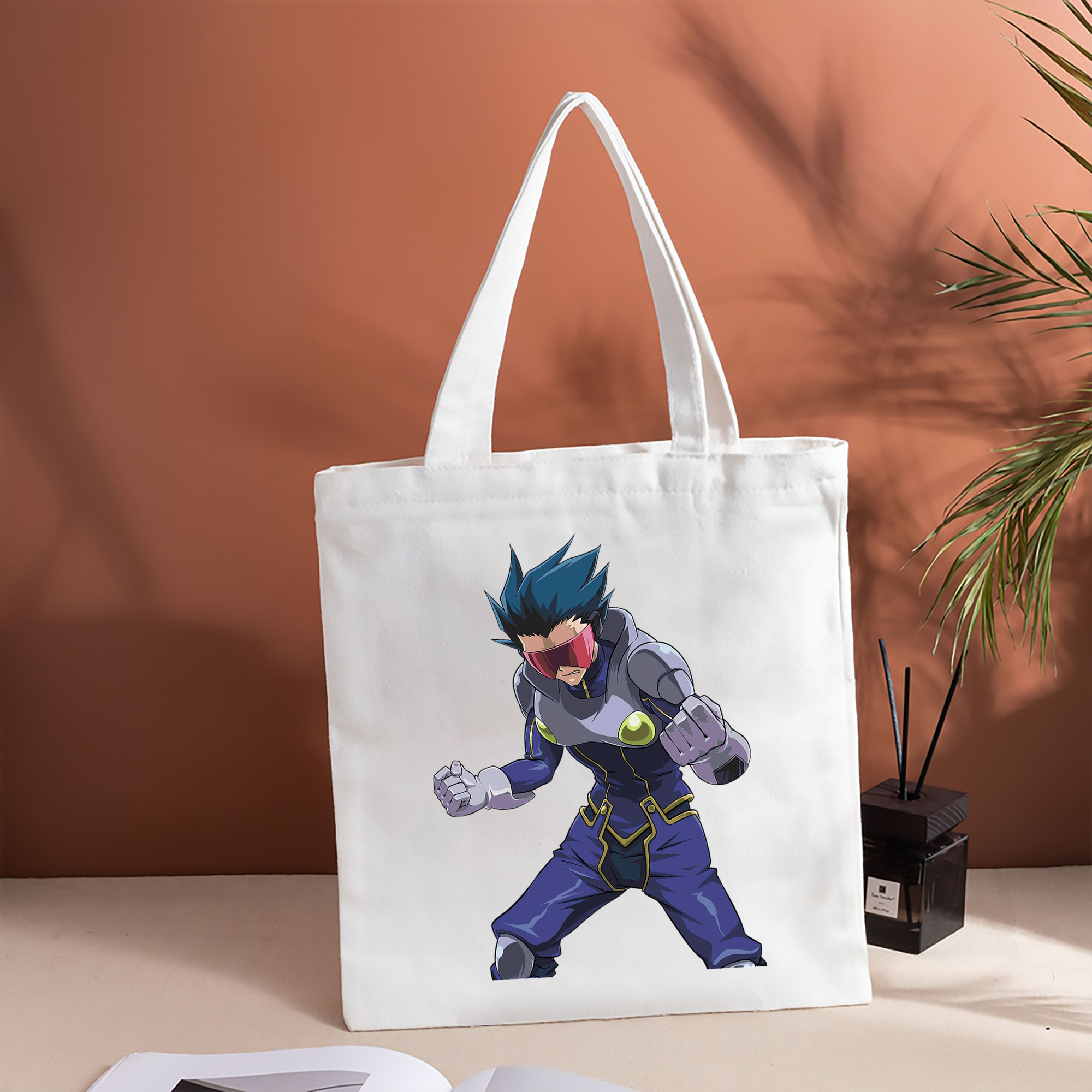 遊☆戯☆王 Yu-Gi-Oh! 縦型キャンバス生地手提げバッグ　トートバッグ