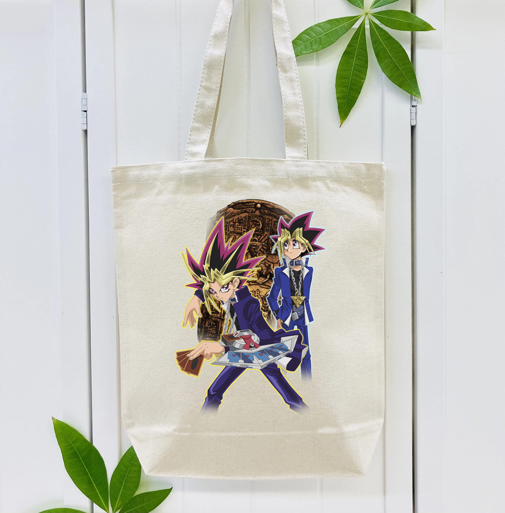 遊☆戯☆王 Yu-Gi-Oh! 縦型キャンバス生地手提げバッグ　トートバッグ