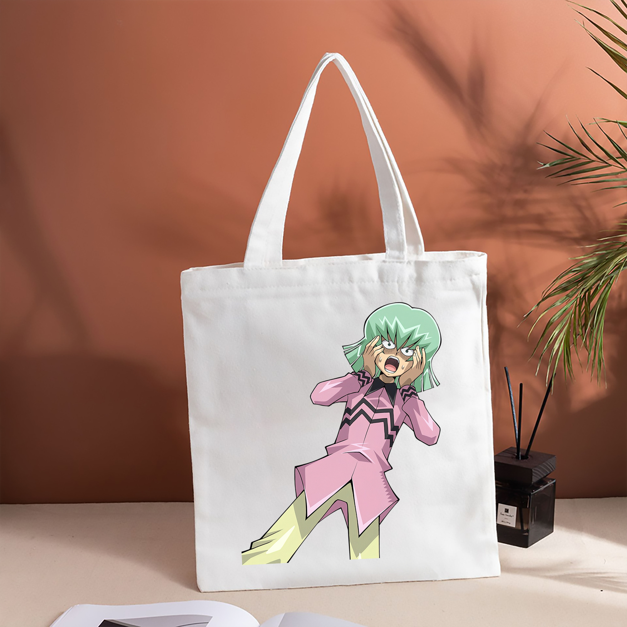 遊☆戯☆王 Yu-Gi-Oh! 縦型キャンバス生地手提げバッグ　トートバッグ