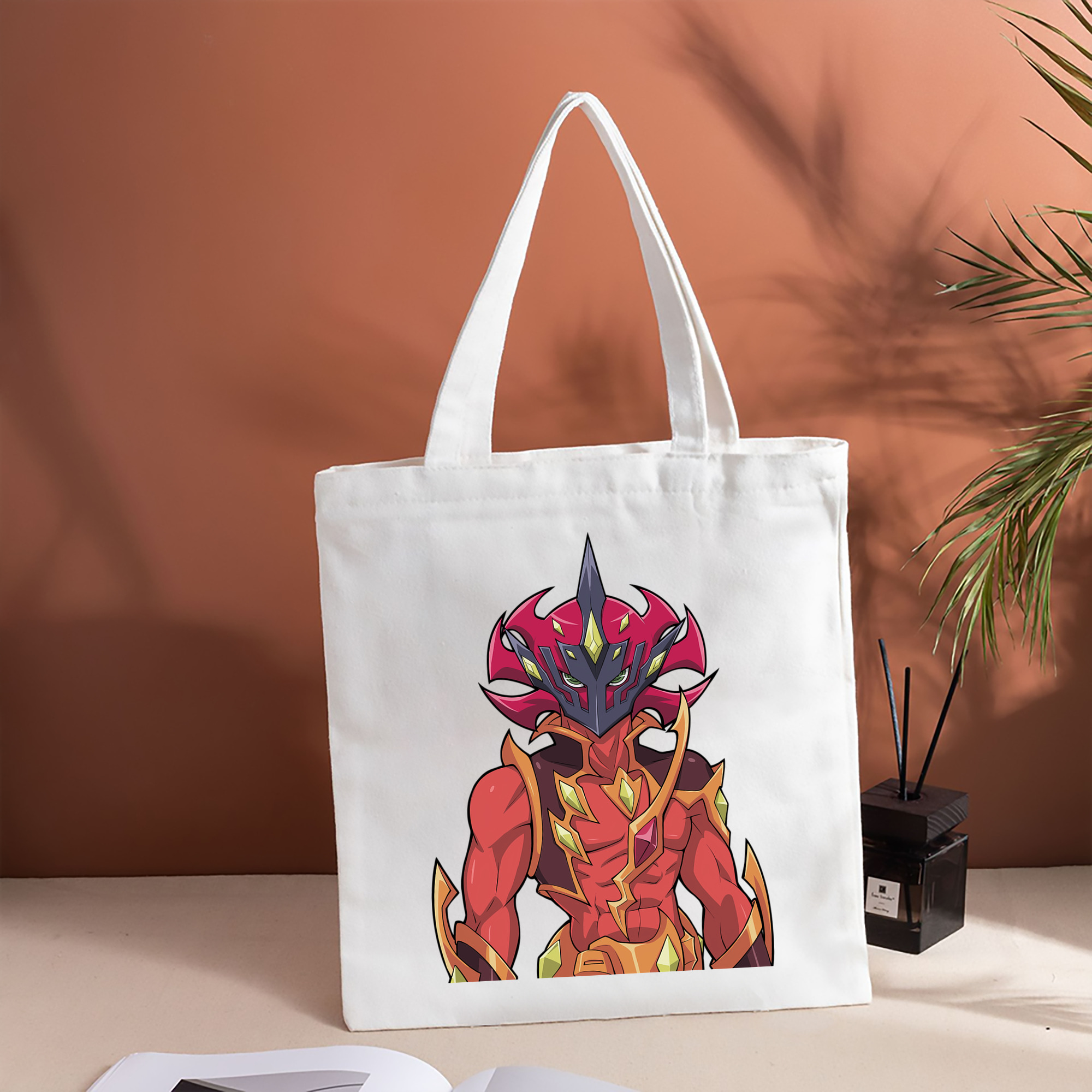 遊☆戯☆王 Yu-Gi-Oh! 縦型キャンバス生地手提げバッグ　トートバッグ