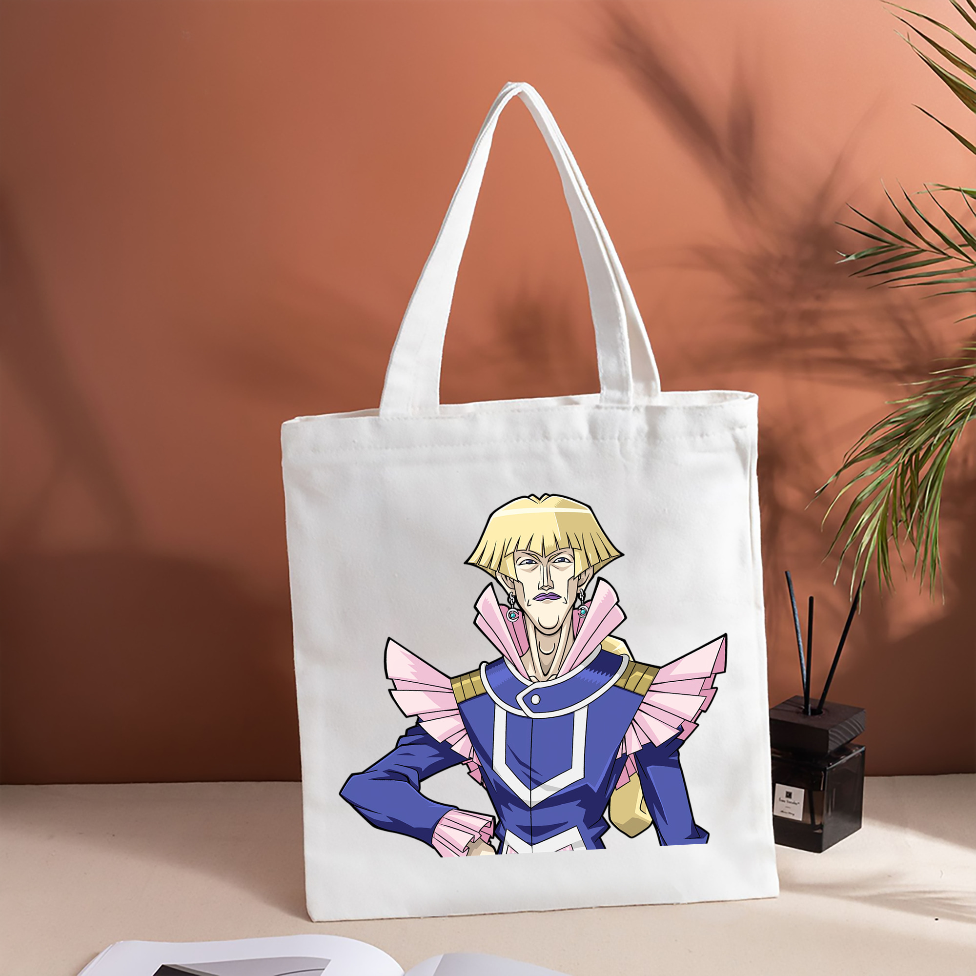 遊☆戯☆王 Yu-Gi-Oh! 縦型キャンバス生地手提げバッグ　トートバッグ