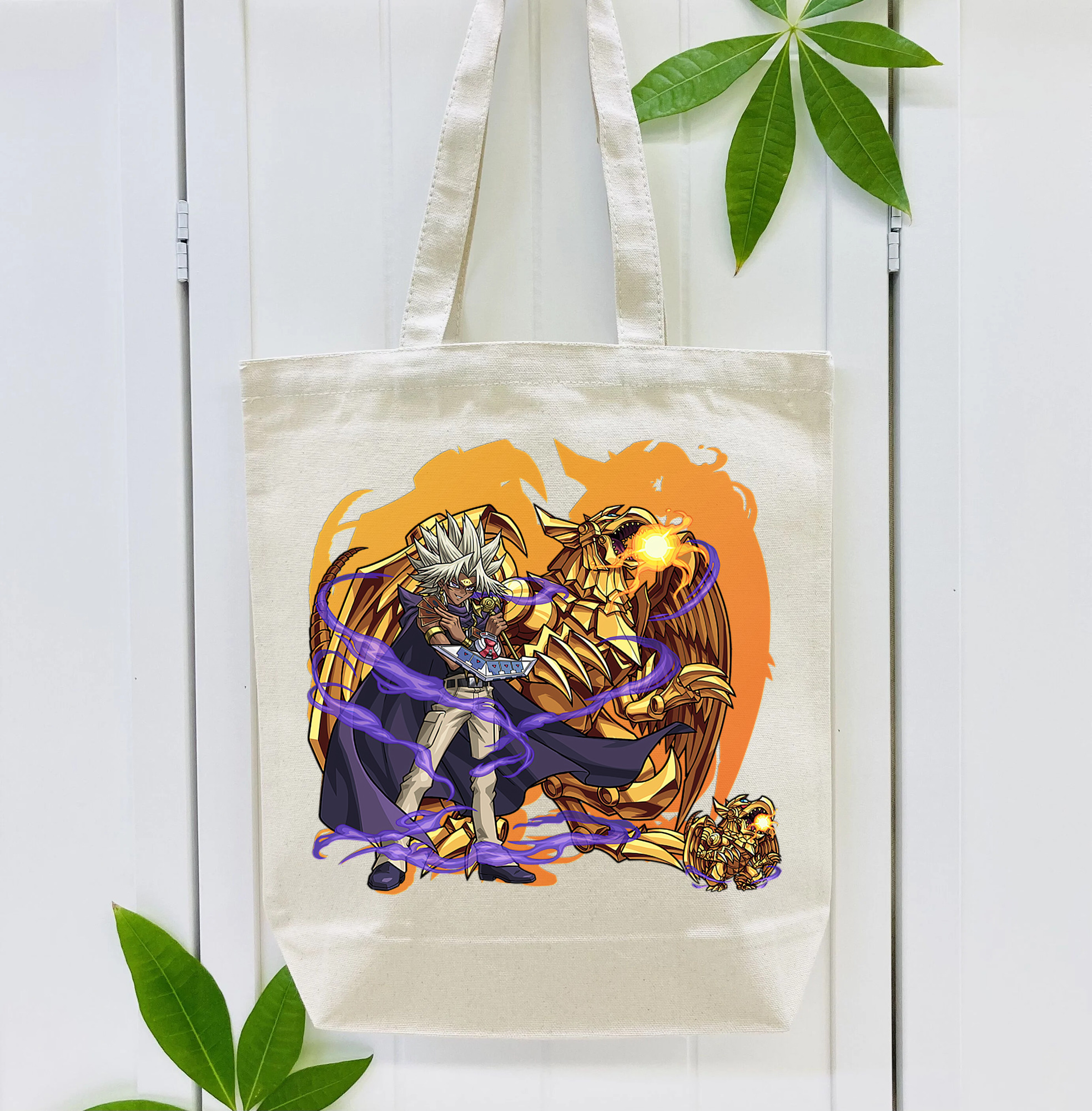 遊☆戯☆王 Yu-Gi-Oh! 縦型キャンバス生地手提げバッグ　トートバッグ