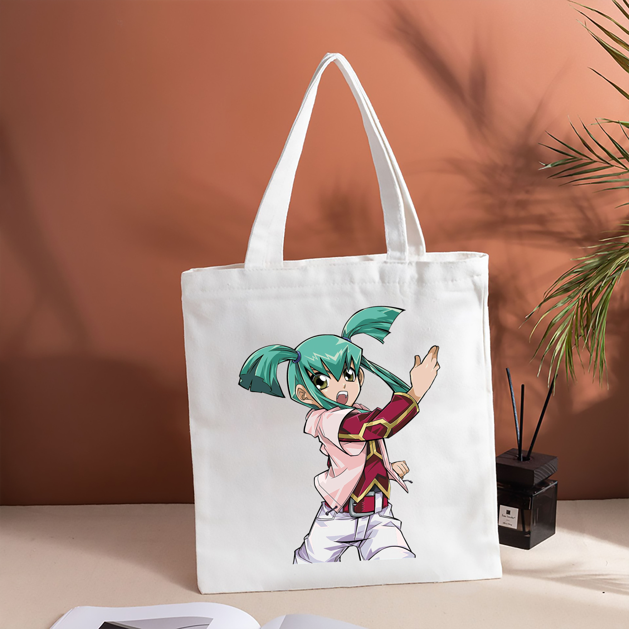 遊☆戯☆王 Yu-Gi-Oh! 縦型キャンバス生地手提げバッグ　トートバッグ