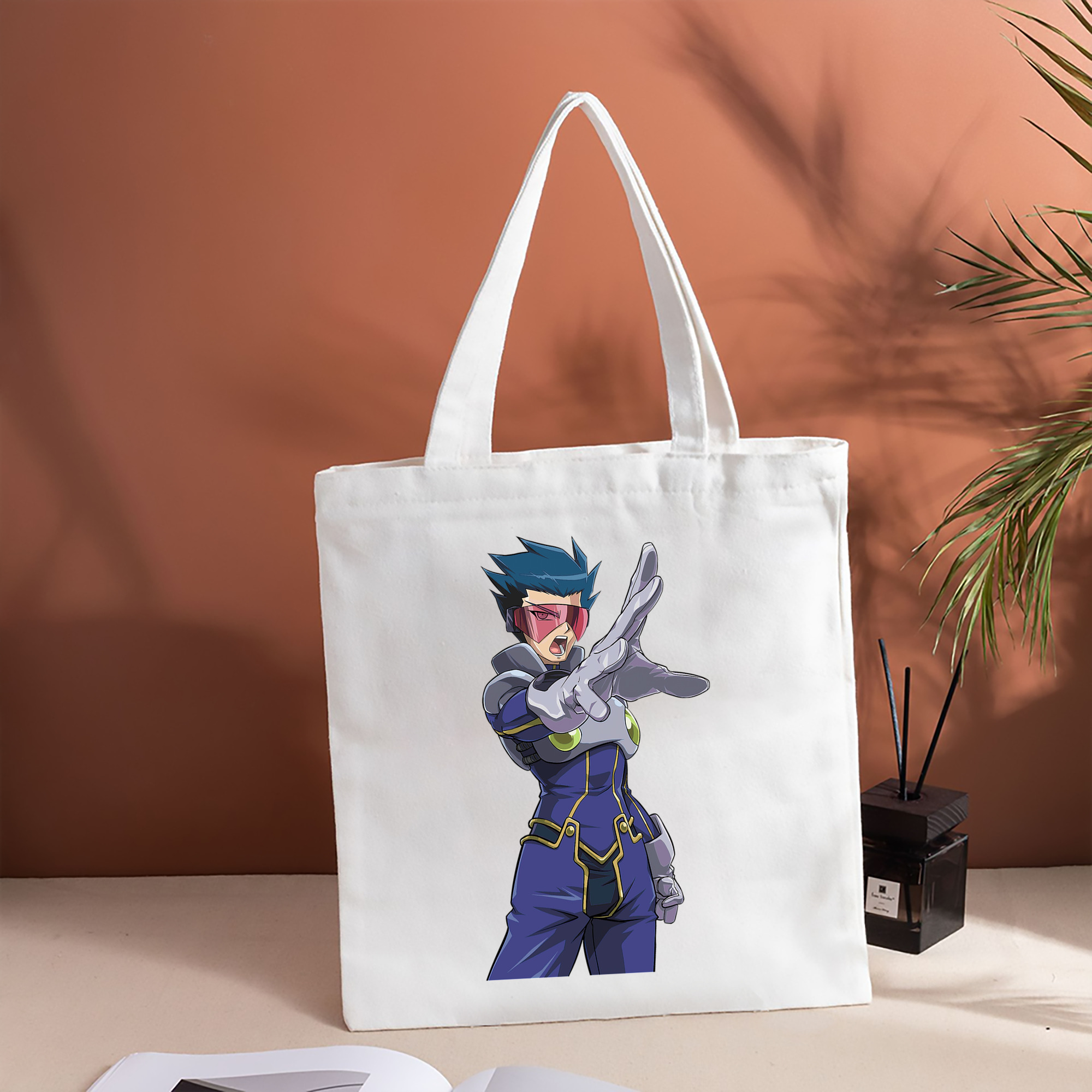 遊☆戯☆王 Yu-Gi-Oh! 縦型キャンバス生地手提げバッグ　トートバッグ