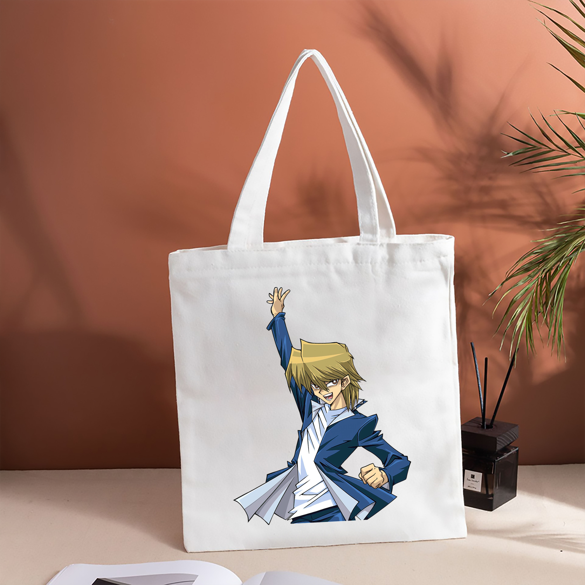 遊☆戯☆王 Yu-Gi-Oh! 縦型キャンバス生地手提げバッグ　トートバッグ