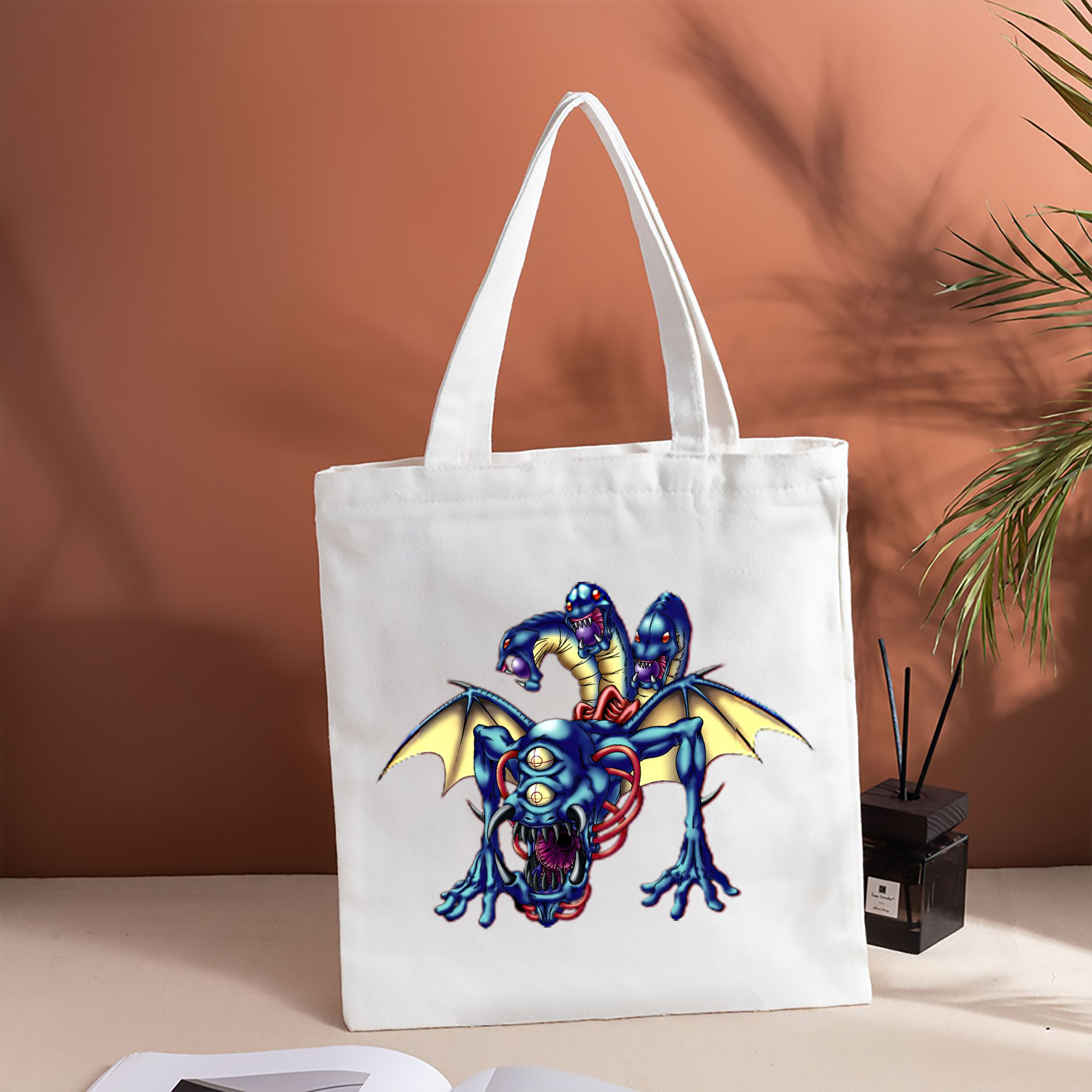 遊☆戯☆王 Yu-Gi-Oh! 縦型キャンバス生地手提げバッグ　トートバッグ