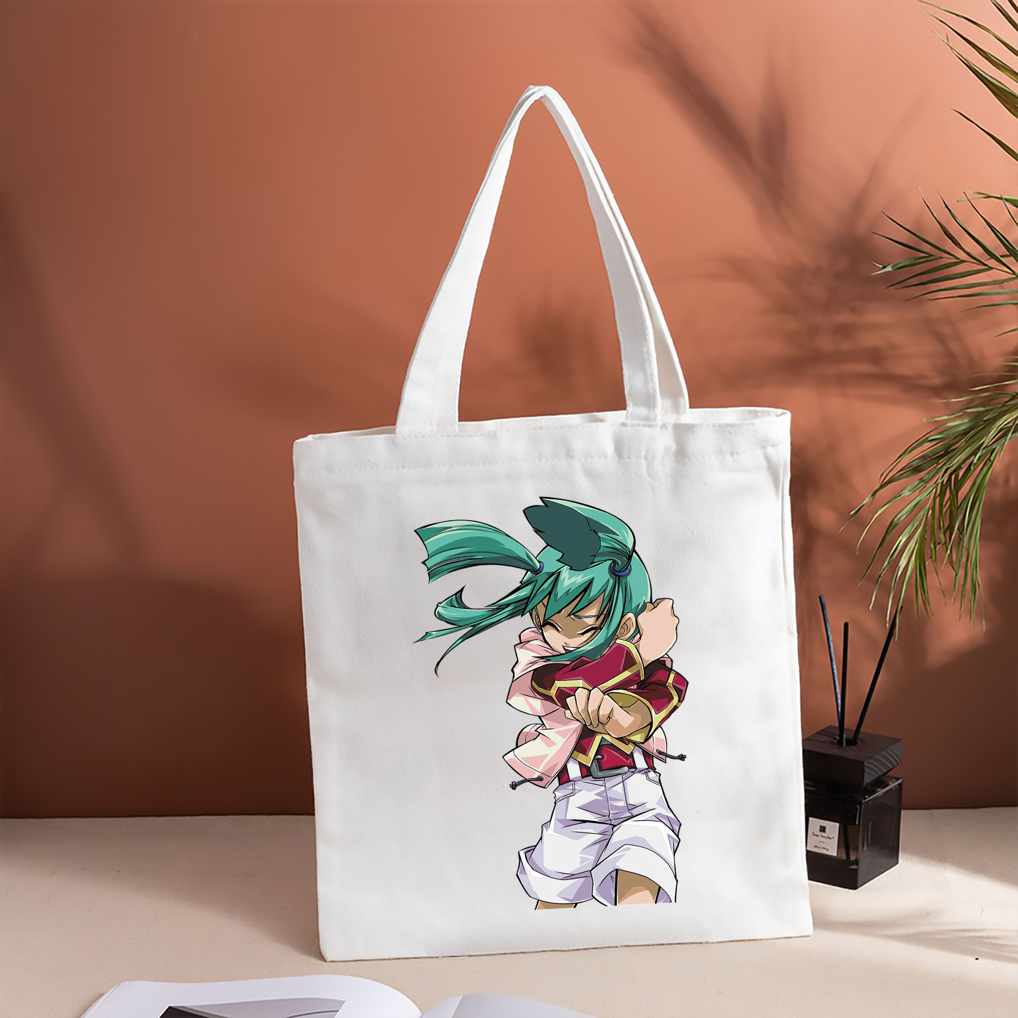 遊☆戯☆王 Yu-Gi-Oh! 縦型キャンバス生地手提げバッグ　トートバッグ