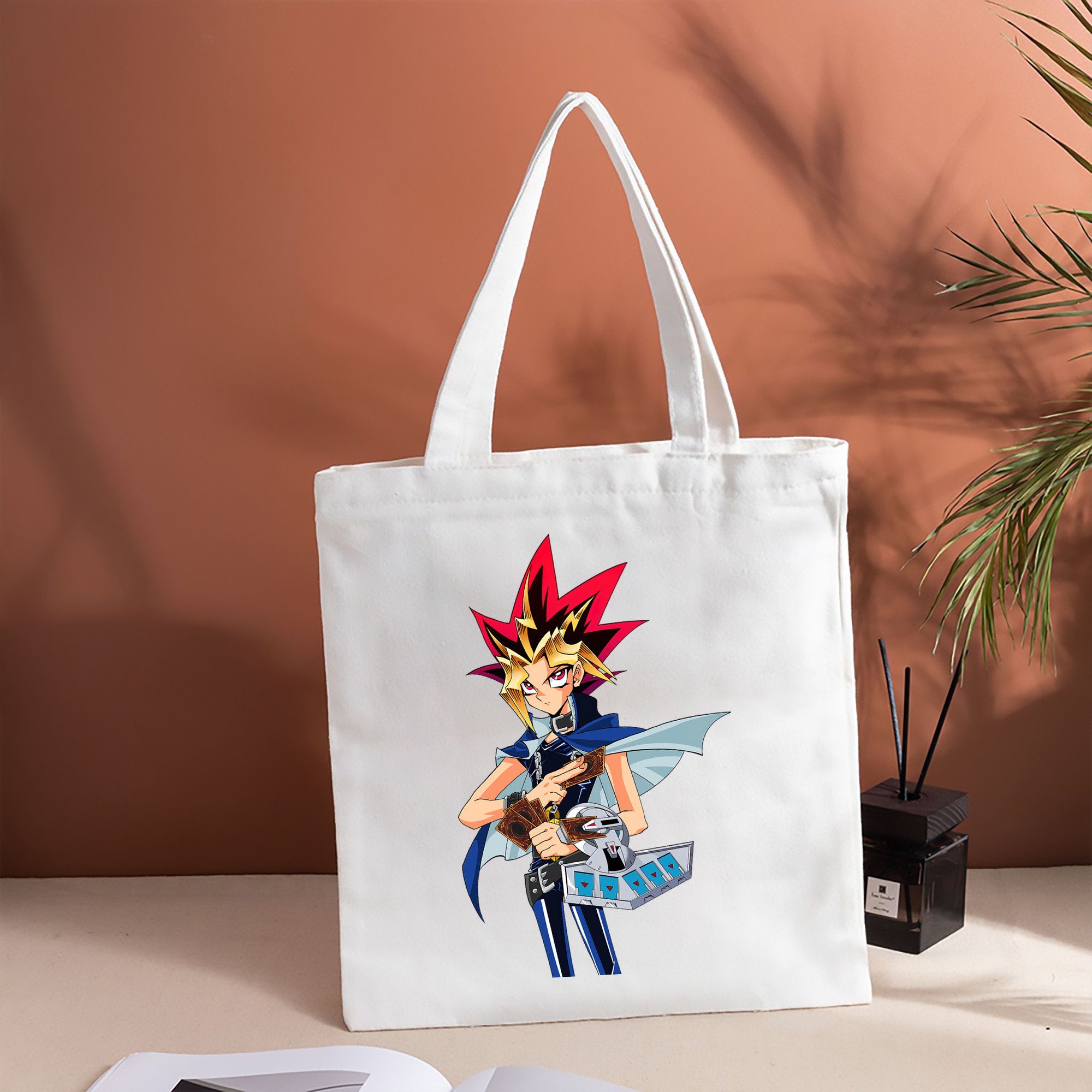 遊☆戯☆王 Yu-Gi-Oh! 縦型キャンバス生地手提げバッグ　トートバッグ