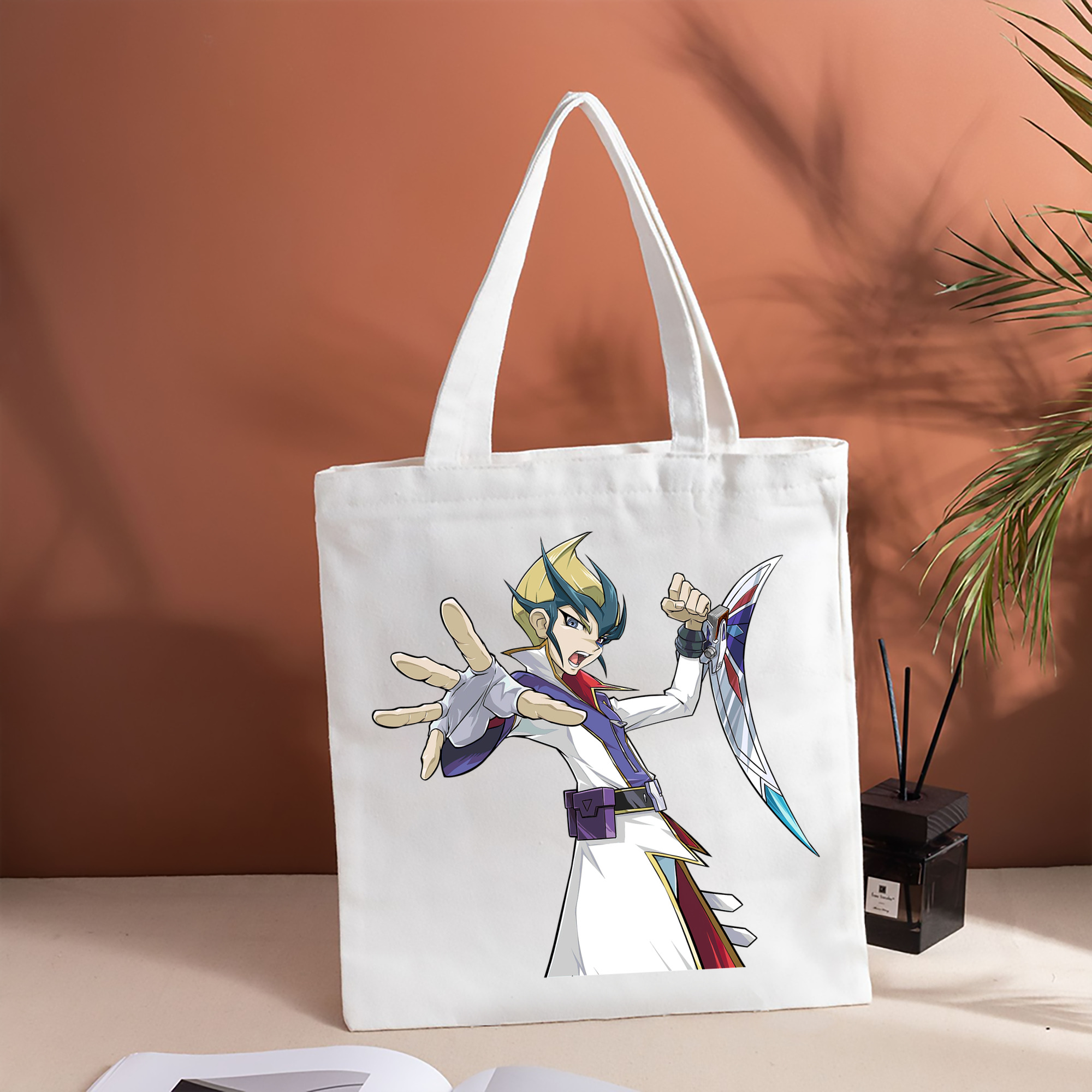 遊☆戯☆王 Yu-Gi-Oh! 縦型キャンバス生地手提げバッグ　トートバッグ