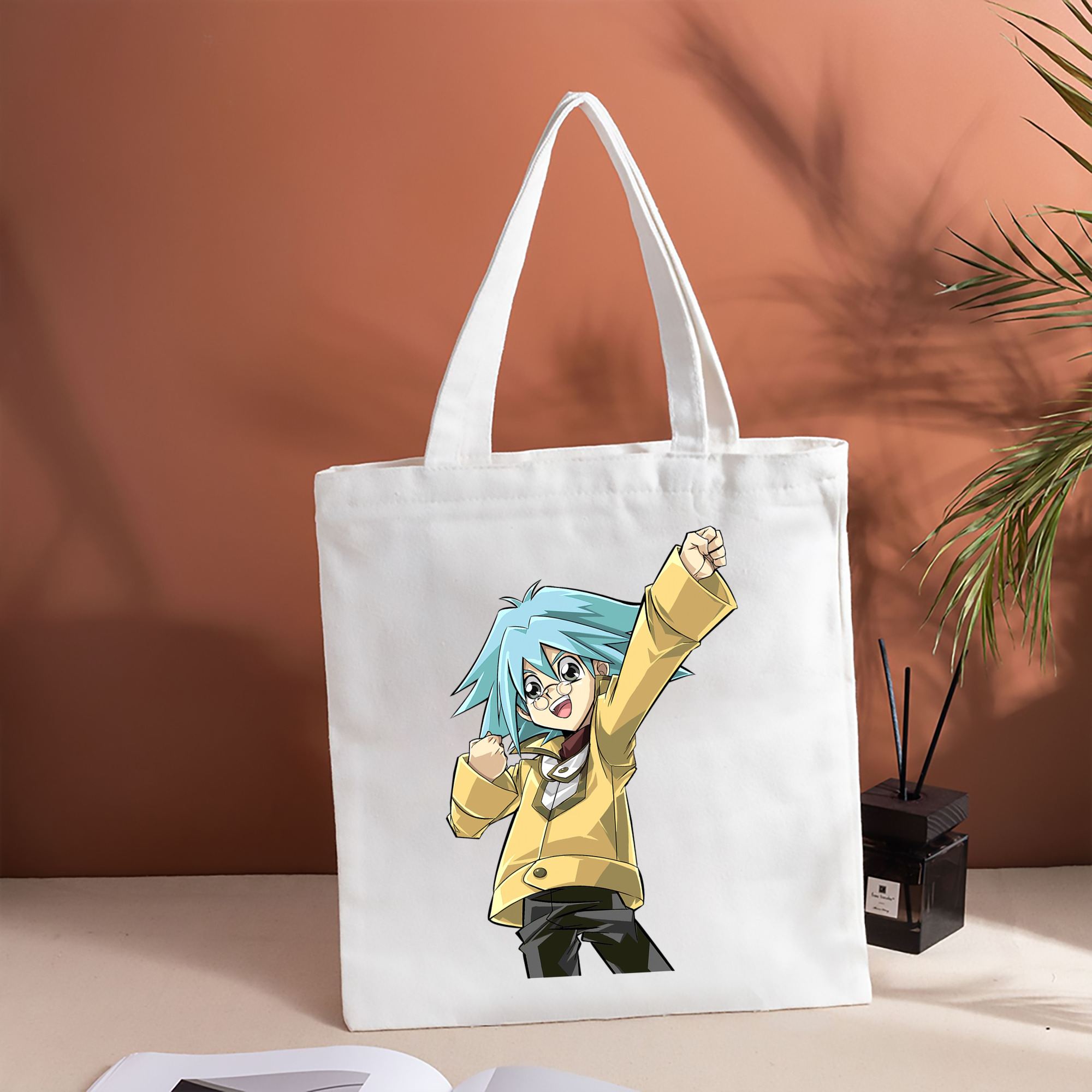 遊☆戯☆王 Yu-Gi-Oh! 縦型キャンバス生地手提げバッグ　トートバッグ