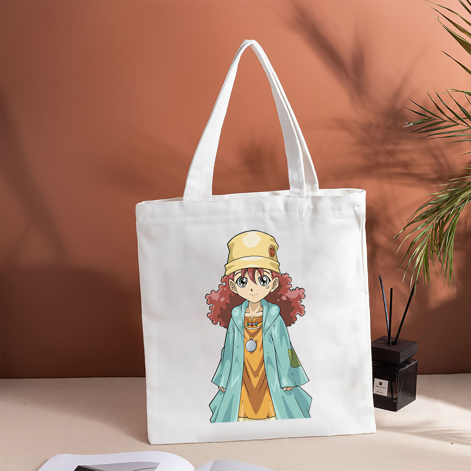 遊☆戯☆王 Yu-Gi-Oh! 縦型キャンバス生地手提げバッグ　トートバッグ