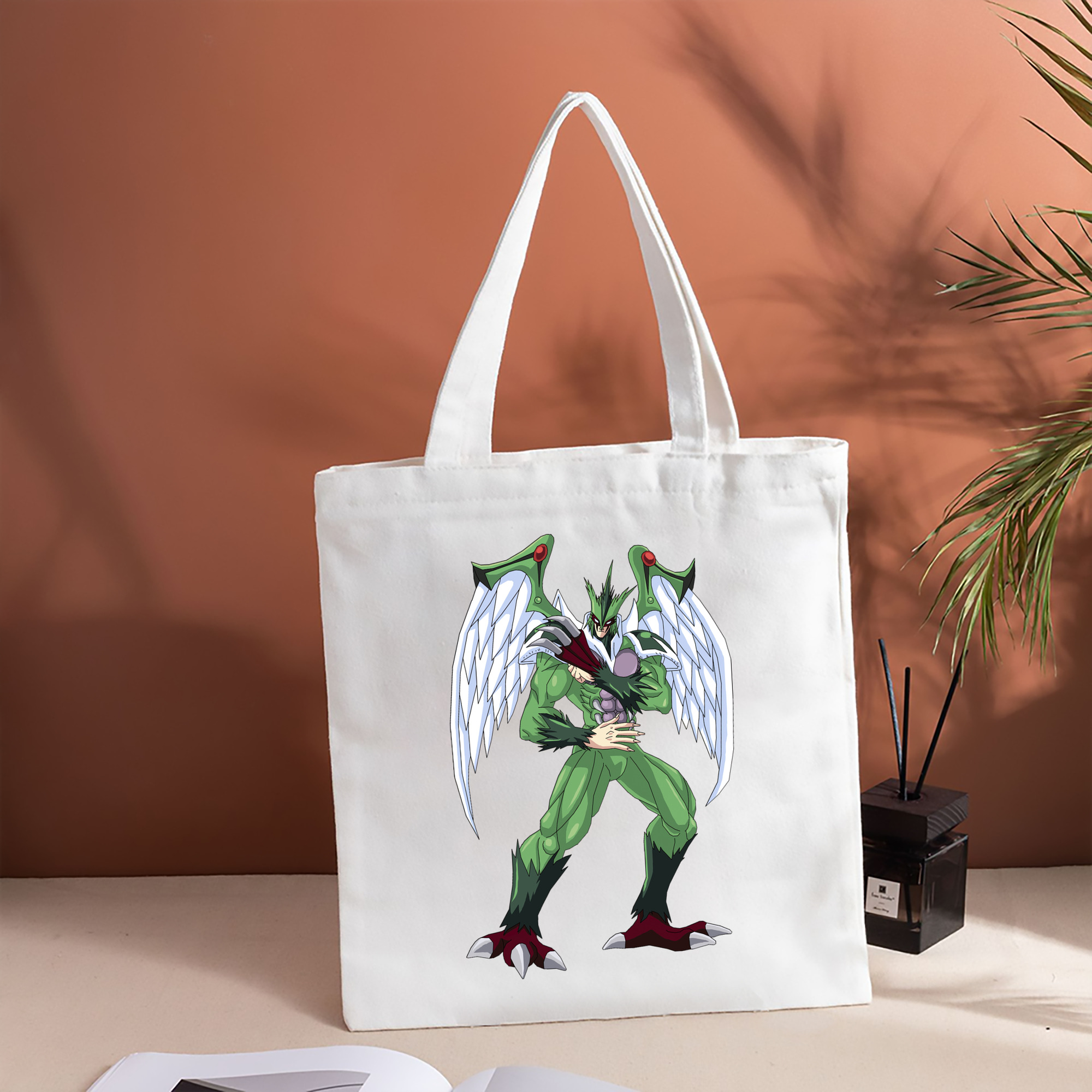 遊☆戯☆王 Yu-Gi-Oh! 縦型キャンバス生地手提げバッグ　トートバッグ