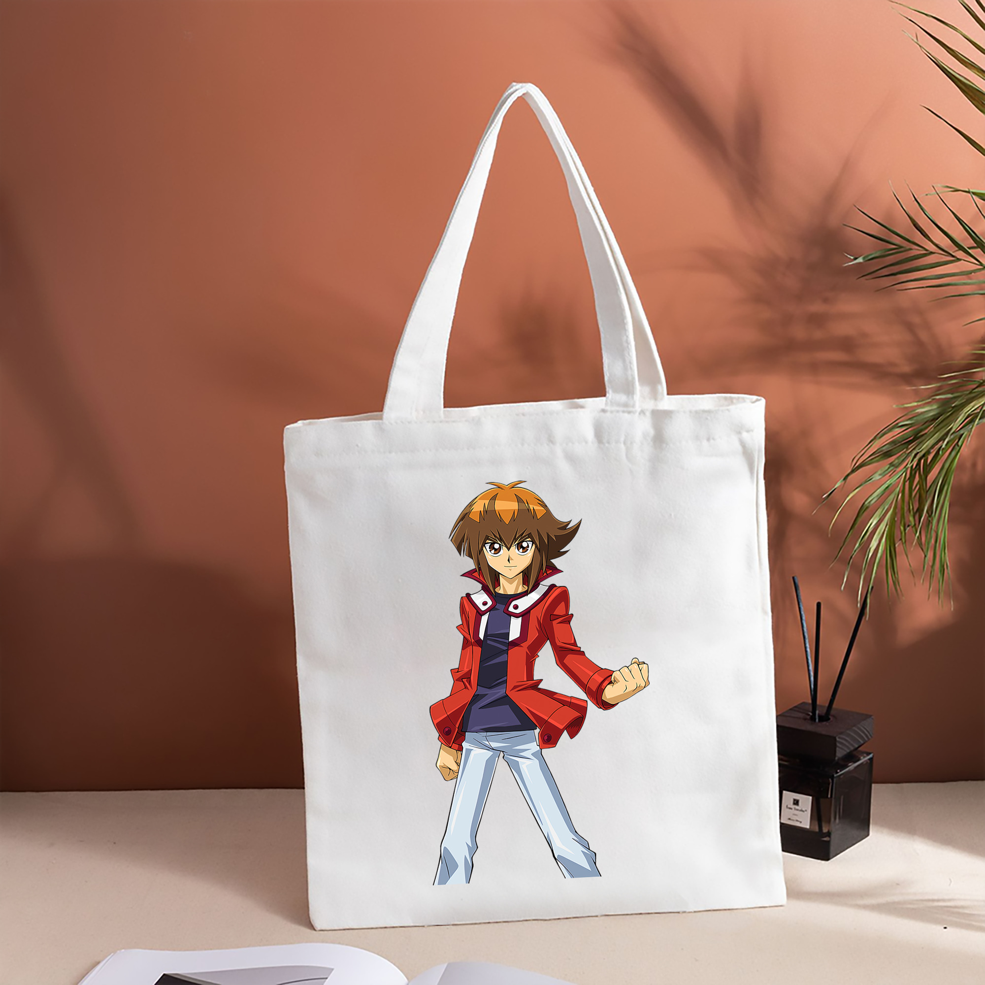 遊☆戯☆王 Yu-Gi-Oh! 縦型キャンバス生地手提げバッグ　トートバッグ