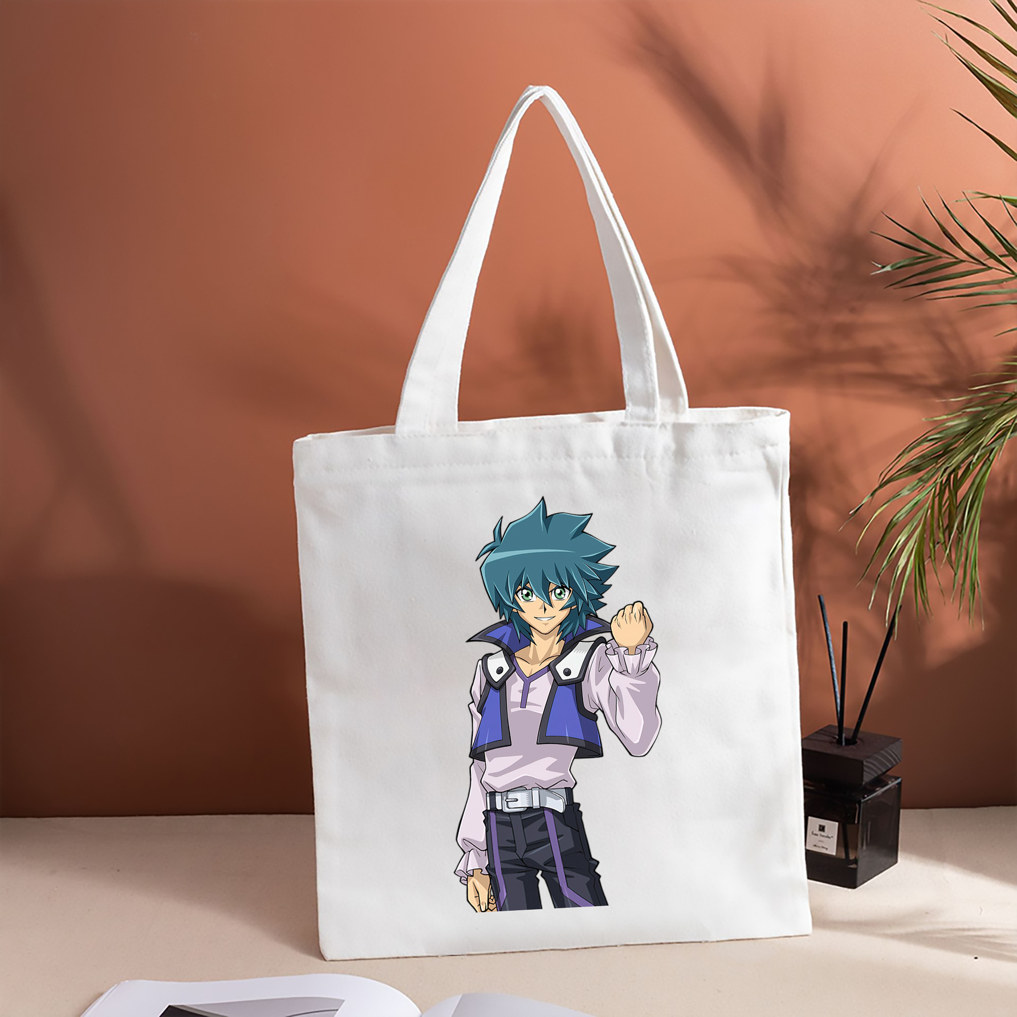 遊☆戯☆王 Yu-Gi-Oh! 縦型キャンバス生地手提げバッグ　トートバッグ