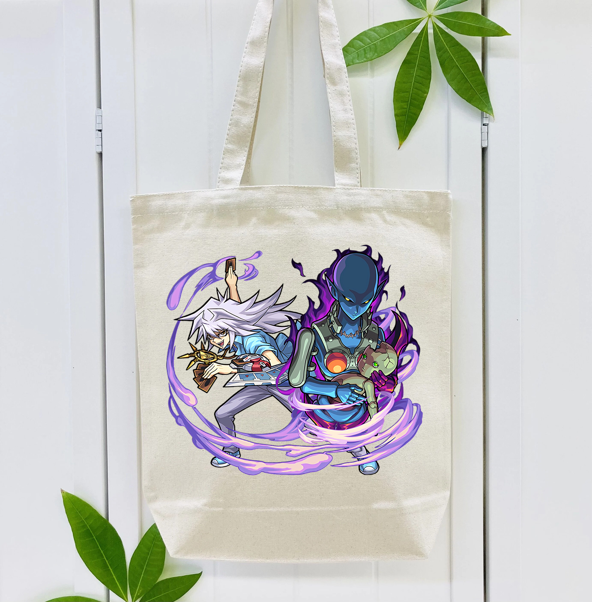 遊☆戯☆王 Yu-Gi-Oh! 縦型キャンバス生地手提げバッグ　トートバッグ