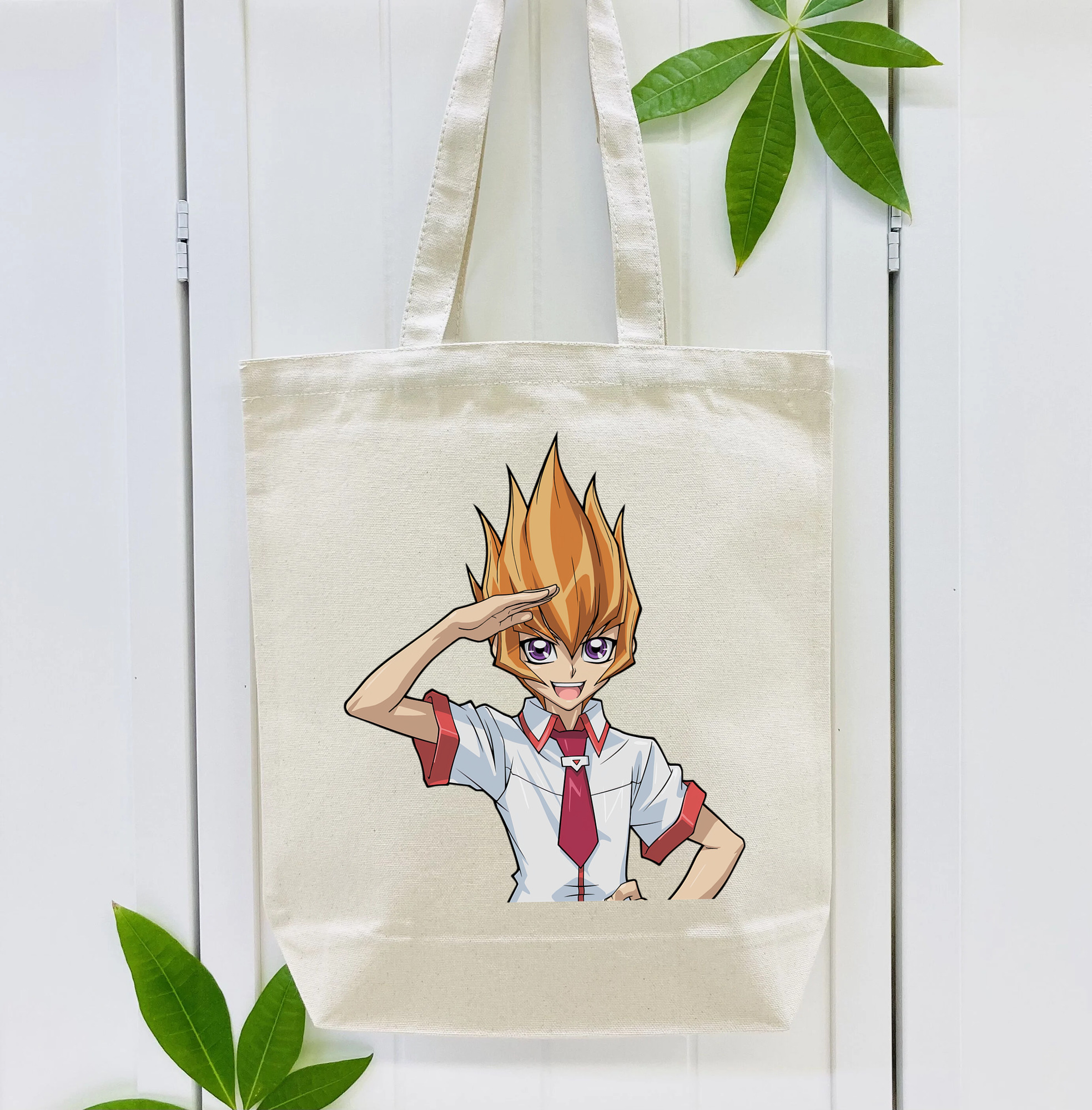 遊☆戯☆王 Yu-Gi-Oh! 縦型キャンバス生地手提げバッグ　トートバッグ