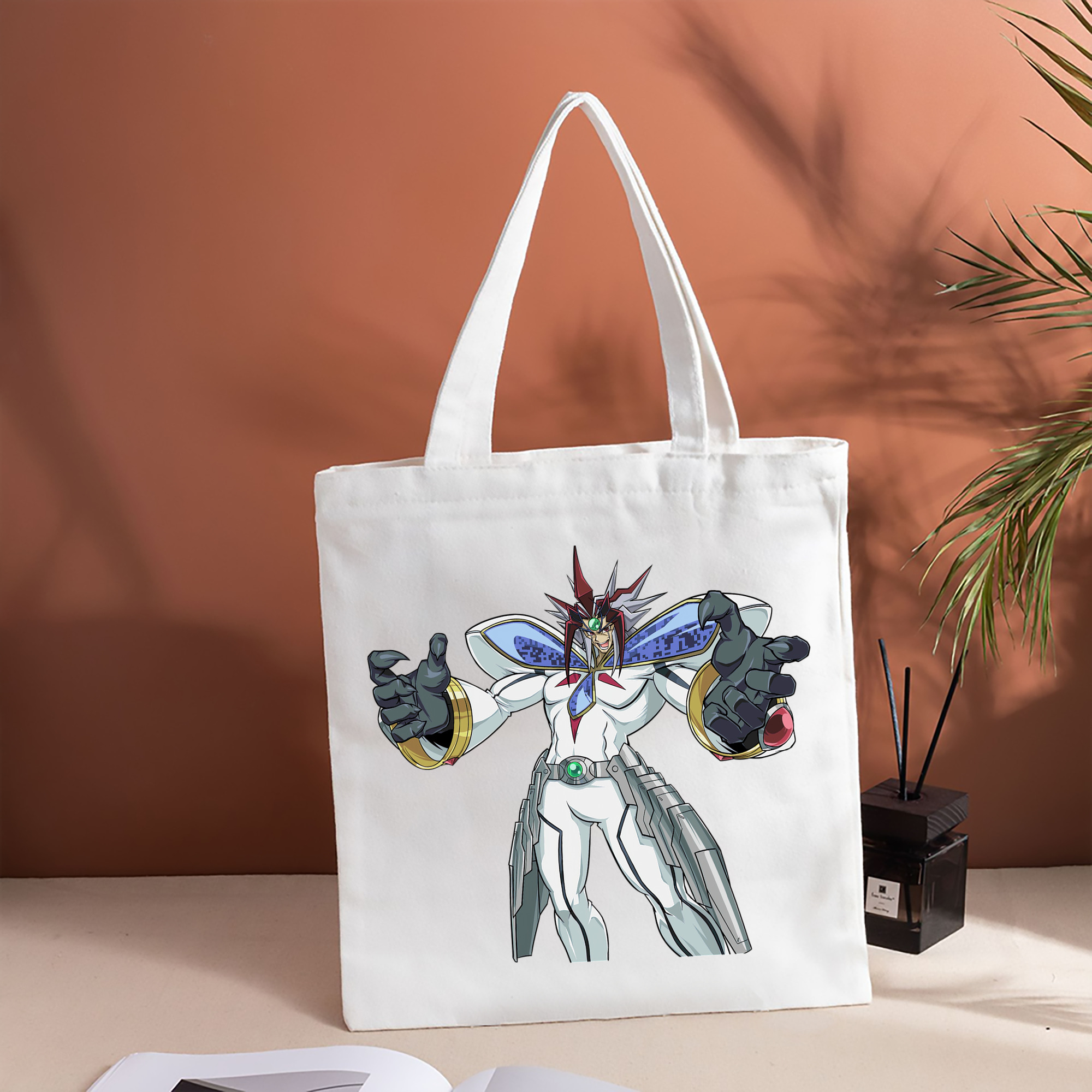 遊☆戯☆王 Yu-Gi-Oh! 縦型キャンバス生地手提げバッグ　トートバッグ