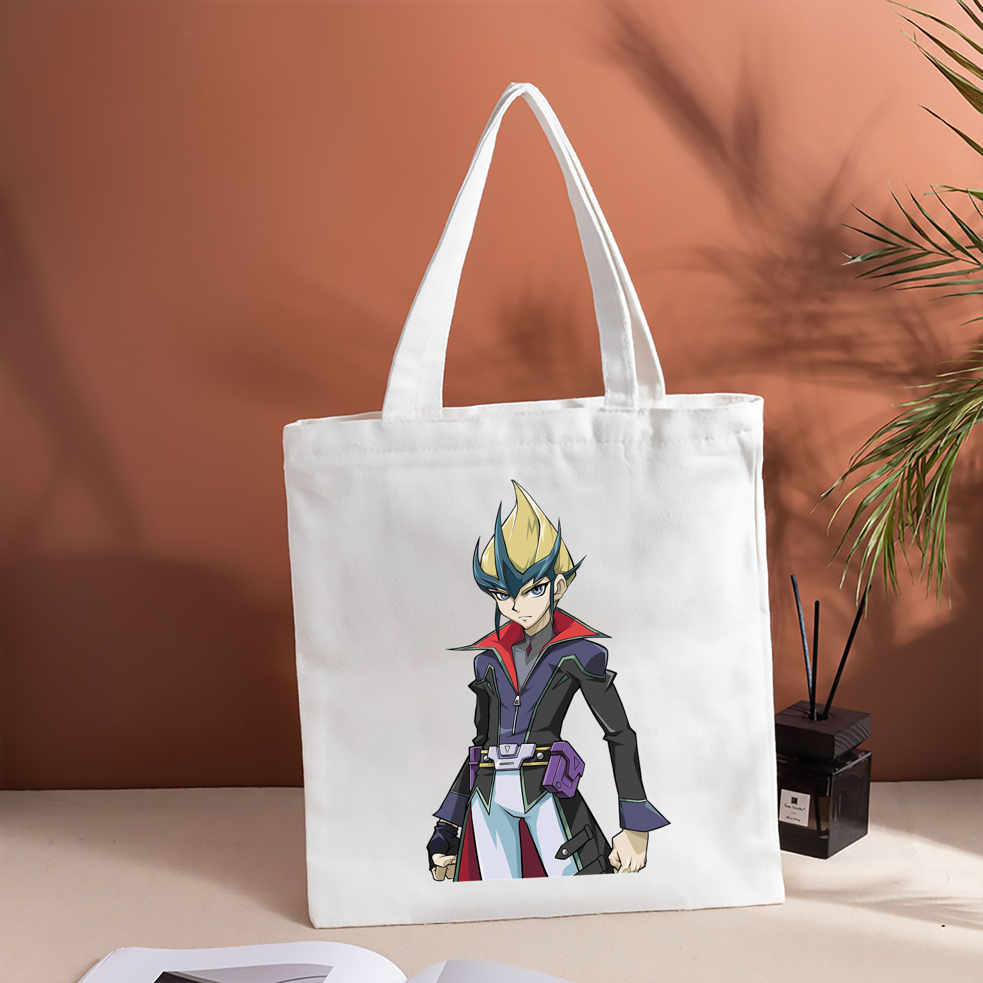 遊☆戯☆王 Yu-Gi-Oh! 縦型キャンバス生地手提げバッグ　トートバッグ