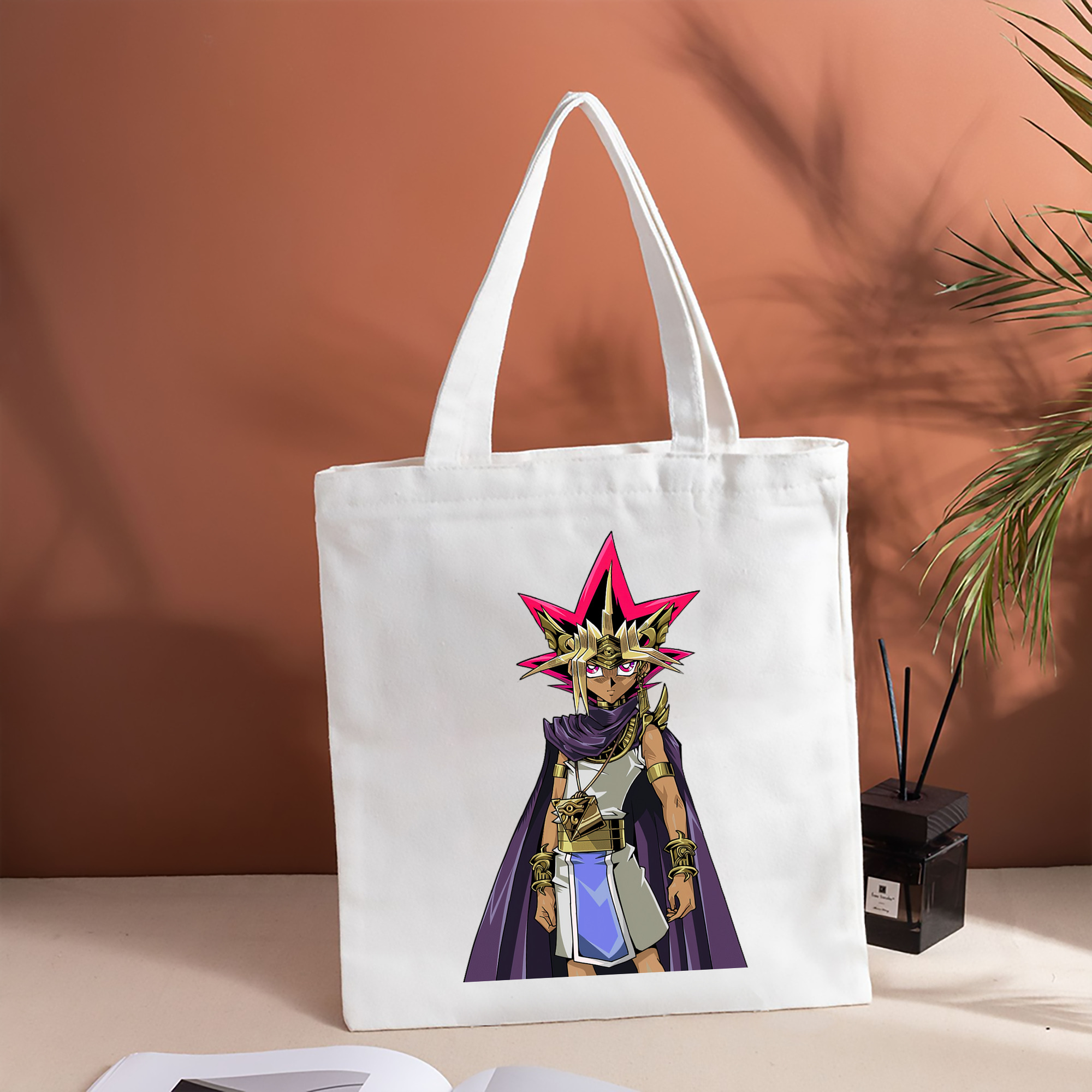 遊☆戯☆王 Yu-Gi-Oh! 縦型キャンバス生地手提げバッグ　トートバッグ