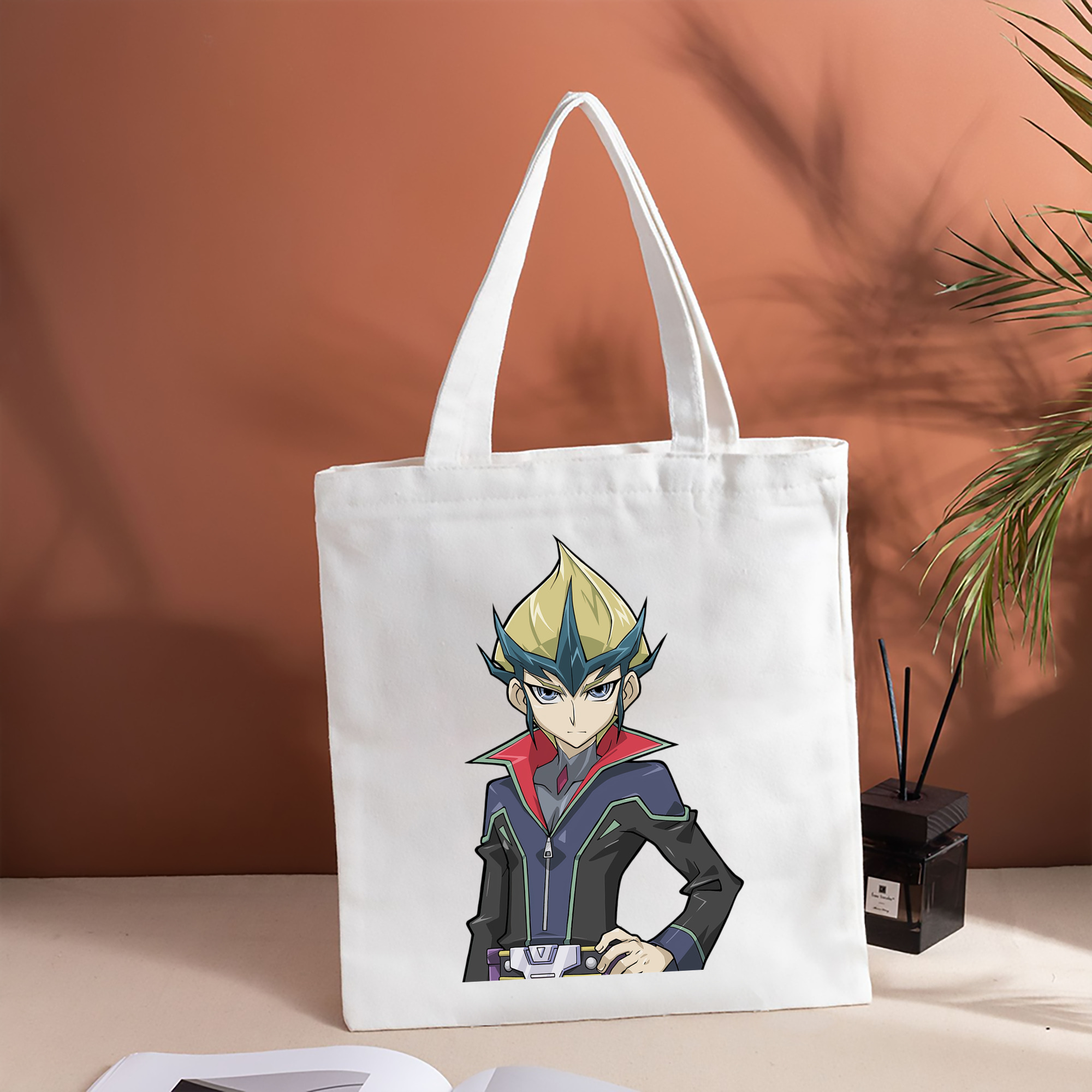 遊☆戯☆王 Yu-Gi-Oh! 縦型キャンバス生地手提げバッグ　トートバッグ