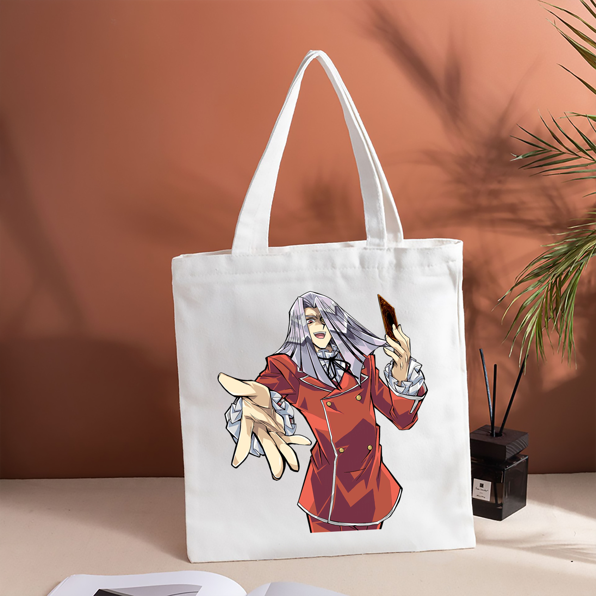 遊☆戯☆王 Yu-Gi-Oh! 縦型キャンバス生地手提げバッグ　トートバッグ