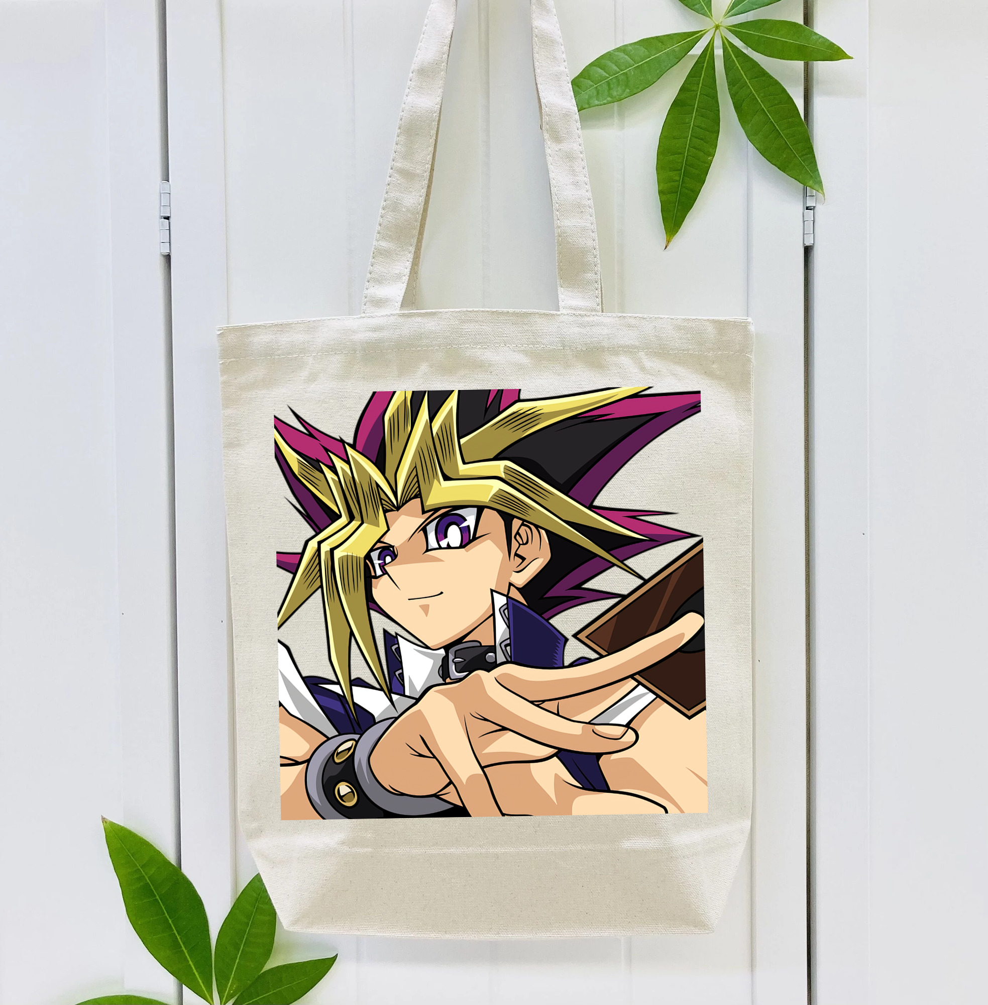 遊☆戯☆王 Yu-Gi-Oh! 縦型キャンバス生地手提げバッグ　トートバッグ