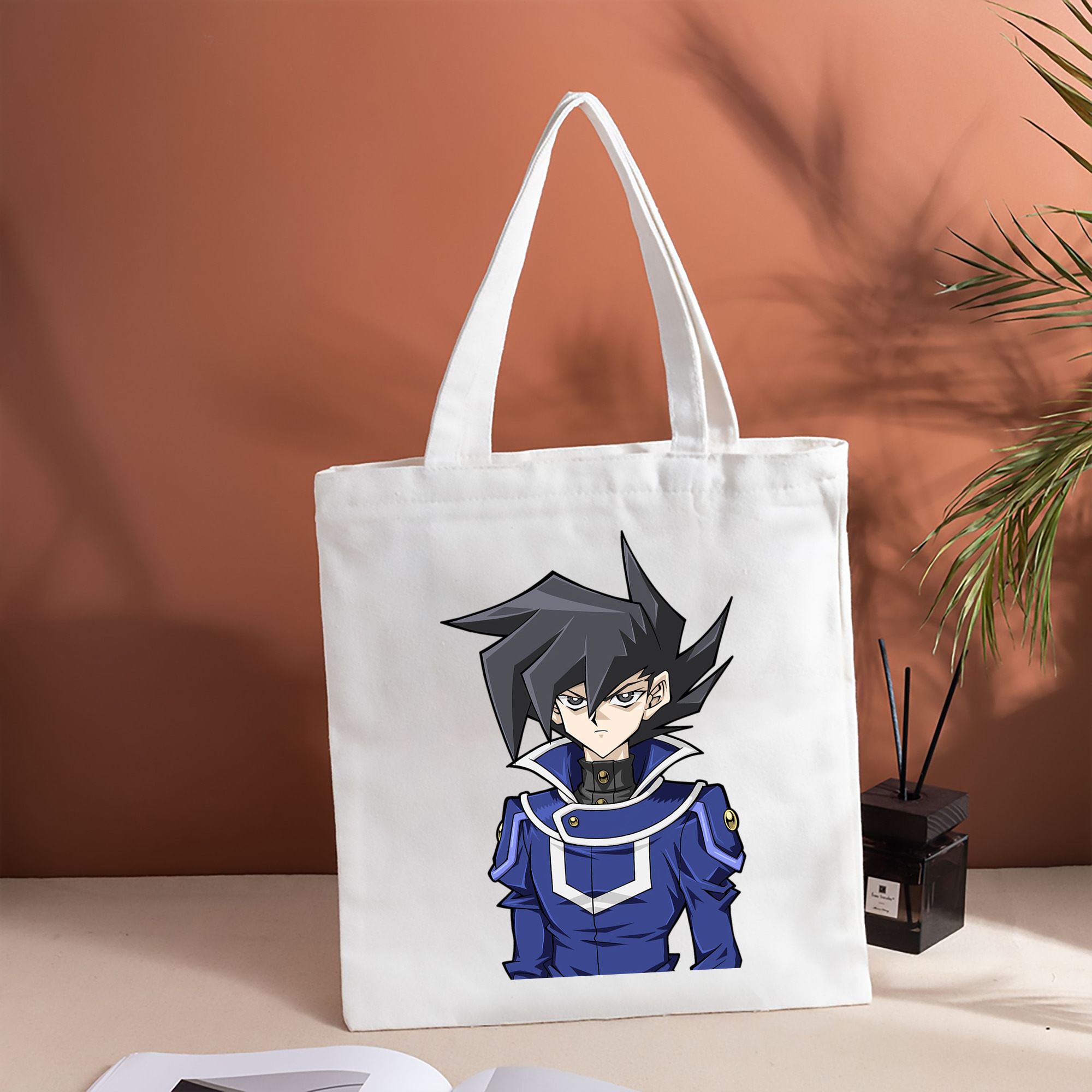 遊☆戯☆王 Yu-Gi-Oh! 縦型キャンバス生地手提げバッグ　トートバッグ