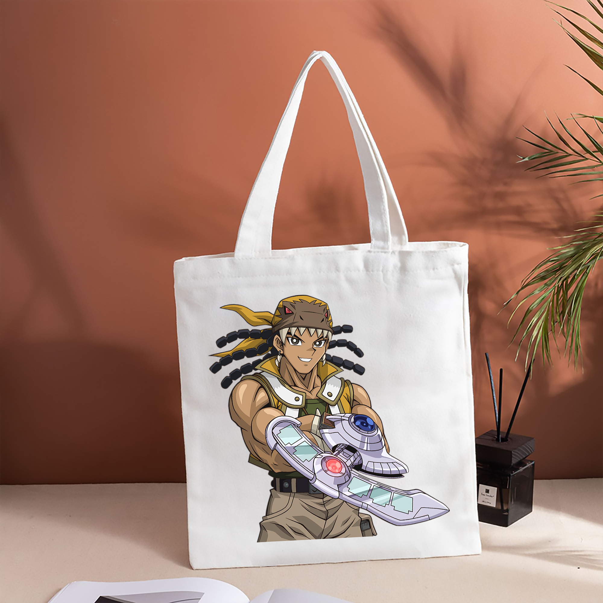 遊☆戯☆王 Yu-Gi-Oh! 縦型キャンバス生地手提げバッグ　トートバッグ