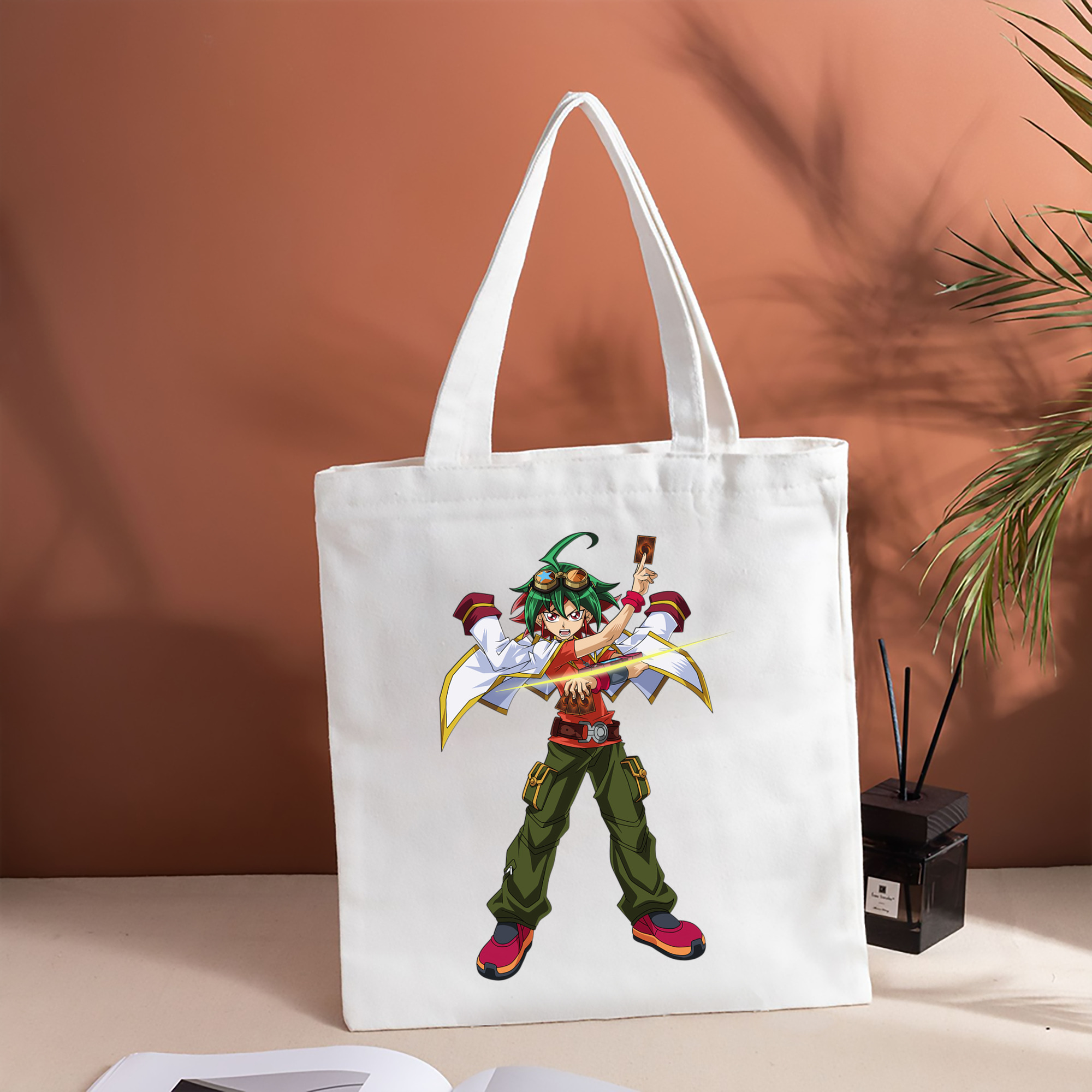 遊☆戯☆王 Yu-Gi-Oh! 縦型キャンバス生地手提げバッグ　トートバッグ