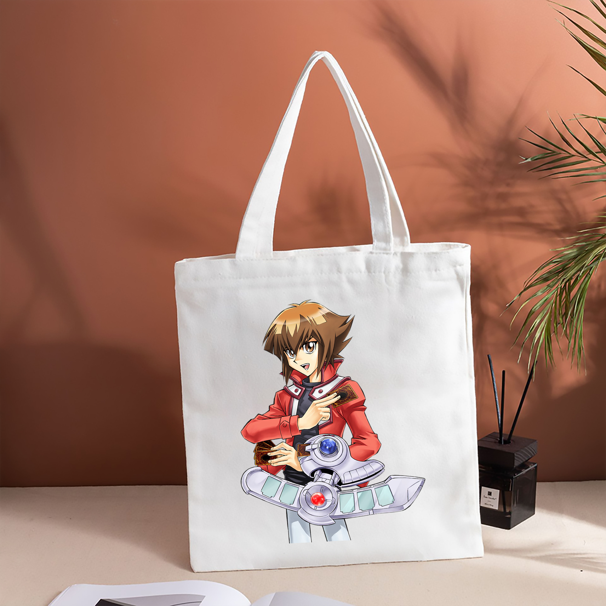 遊☆戯☆王 Yu-Gi-Oh! 縦型キャンバス生地手提げバッグ　トートバッグ