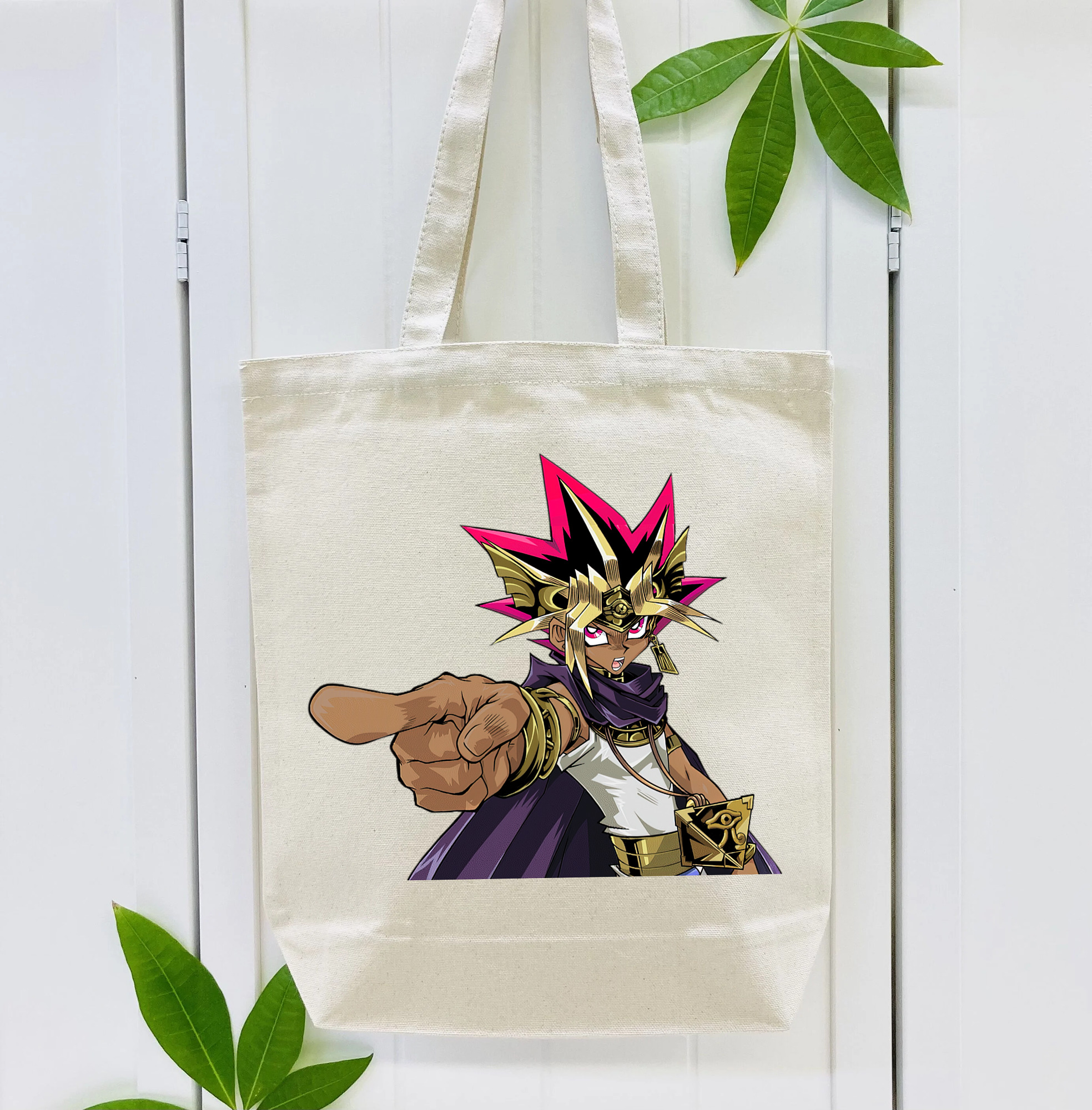 遊☆戯☆王 Yu-Gi-Oh! 縦型キャンバス生地手提げバッグ　トートバッグ